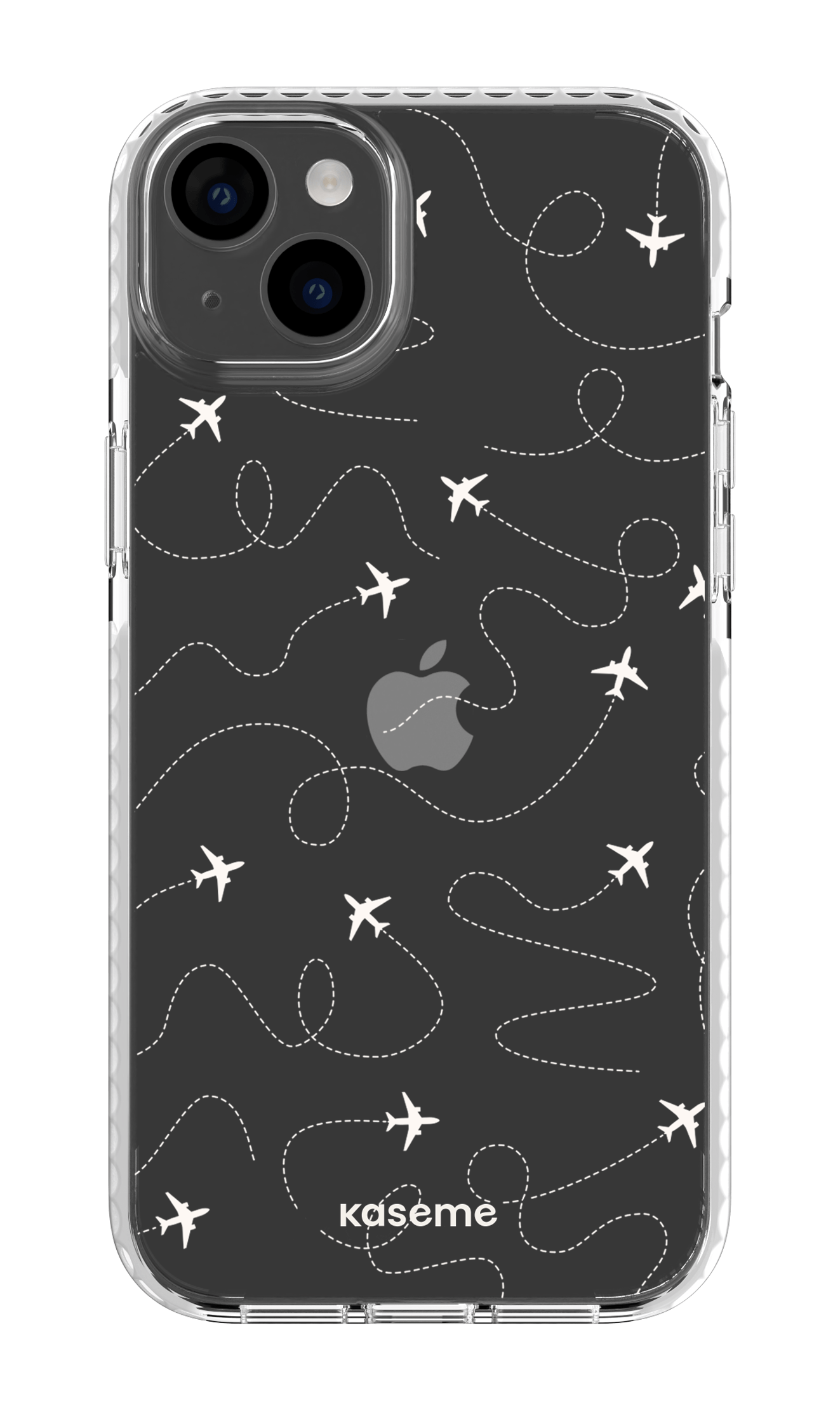 iPhone 14 Plus Clear Case White Globetrotter Clear Case -