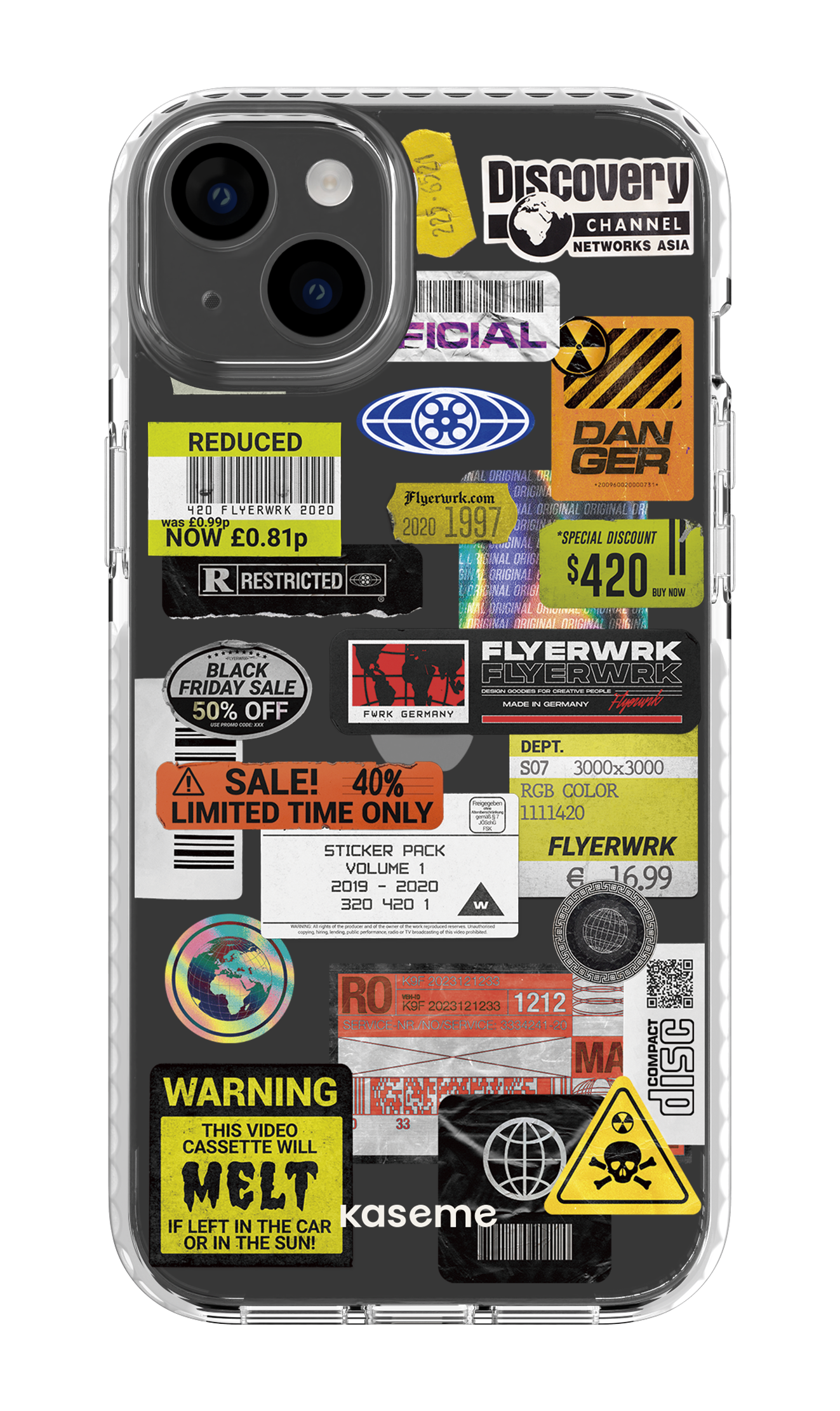 iPhone 14 Plus Clear Case White Melt Clear Case -