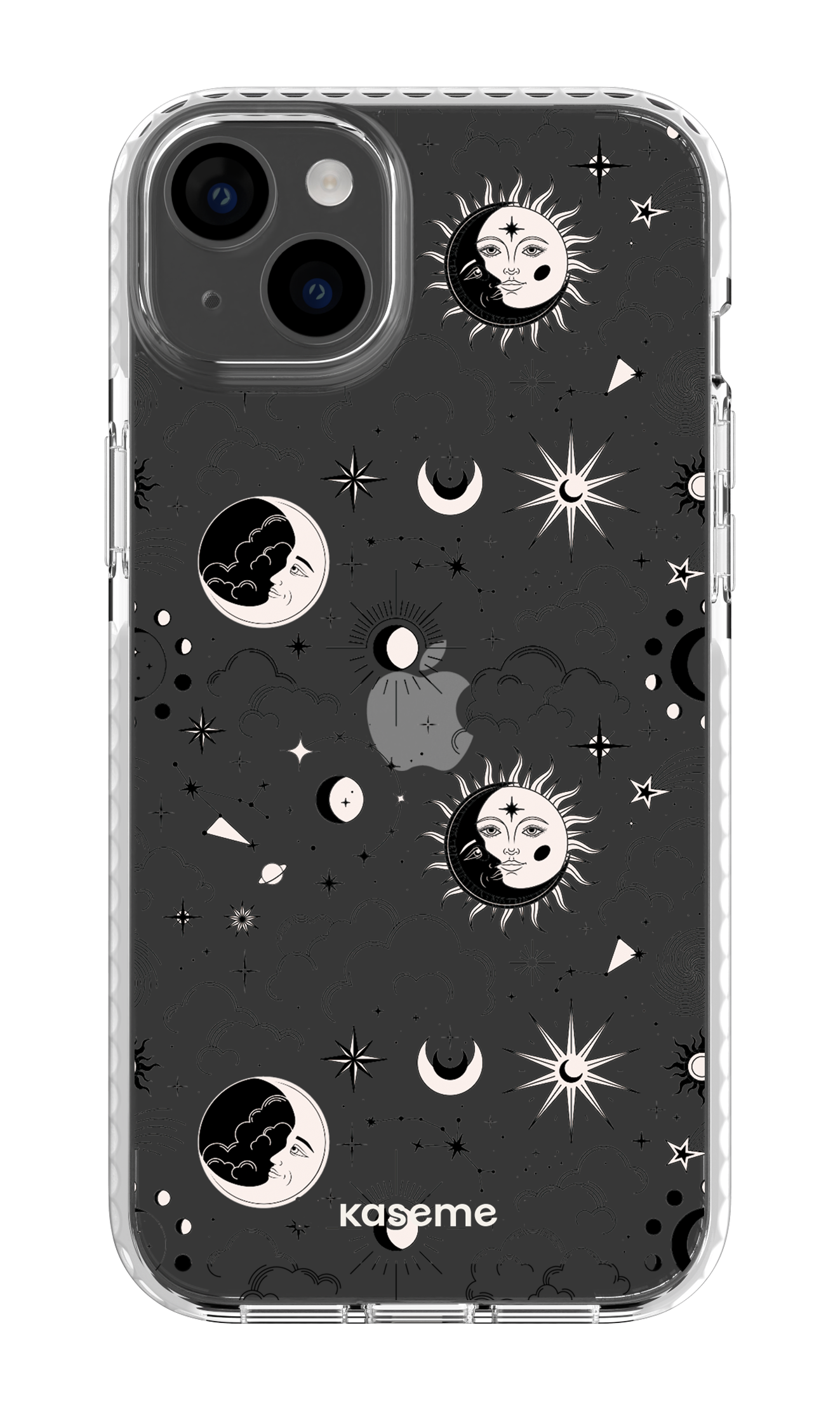 iPhone 14 Plus Clear Case White Milky Way Black Clear Case -