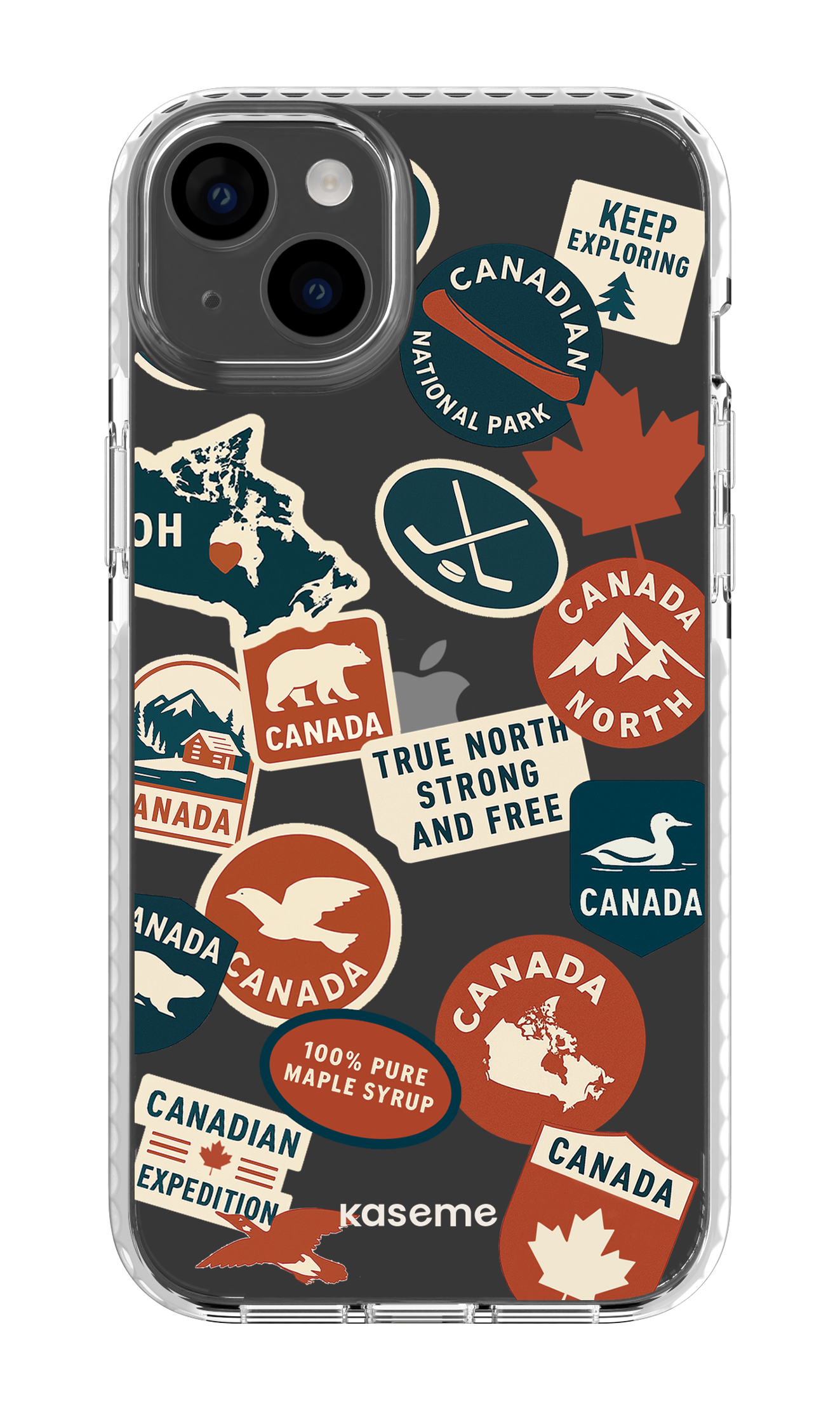 iPhone 14 Plus Clear Case White Oh Maple -