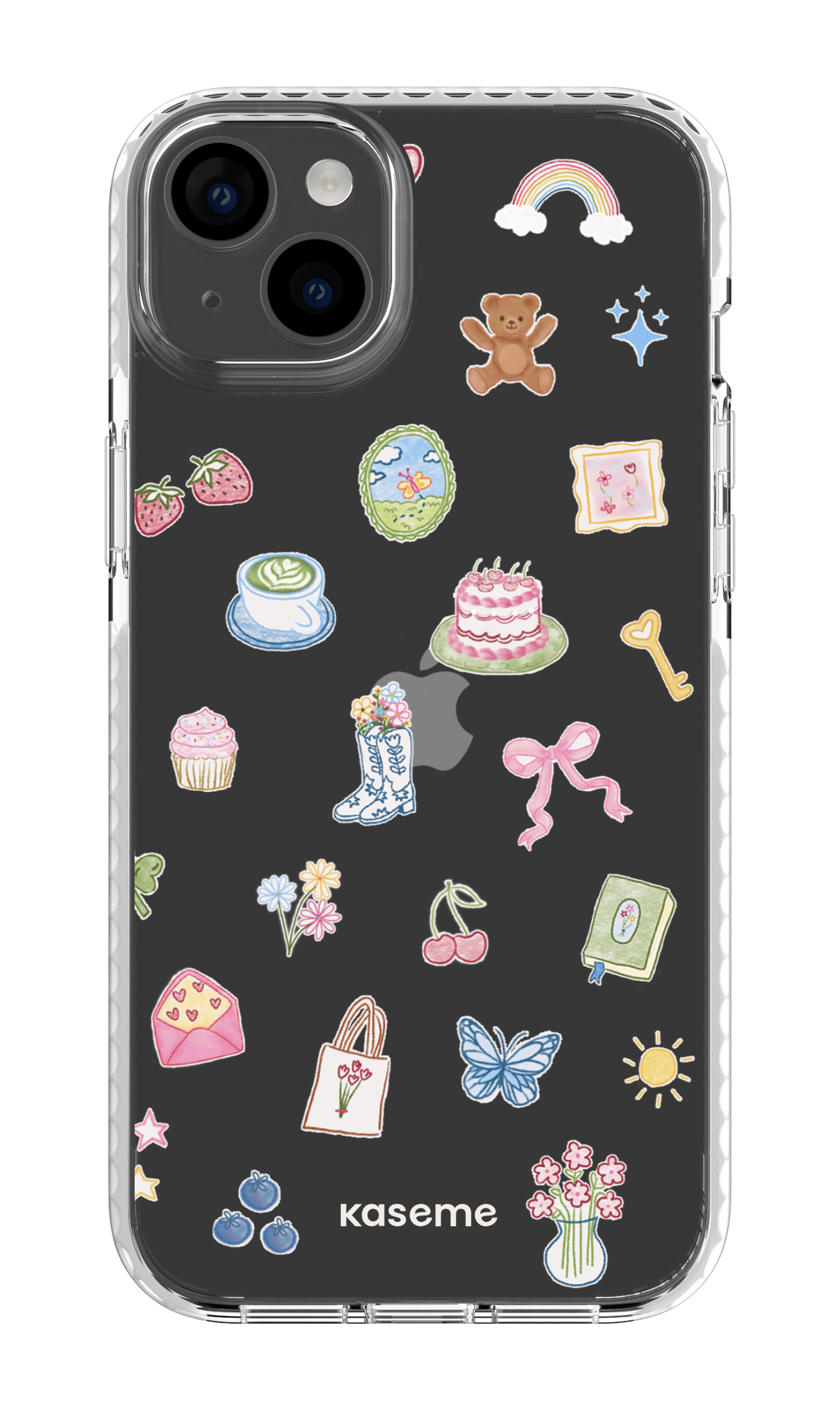 iPhone 14 Plus Clear Case White Poetry Clear Case -