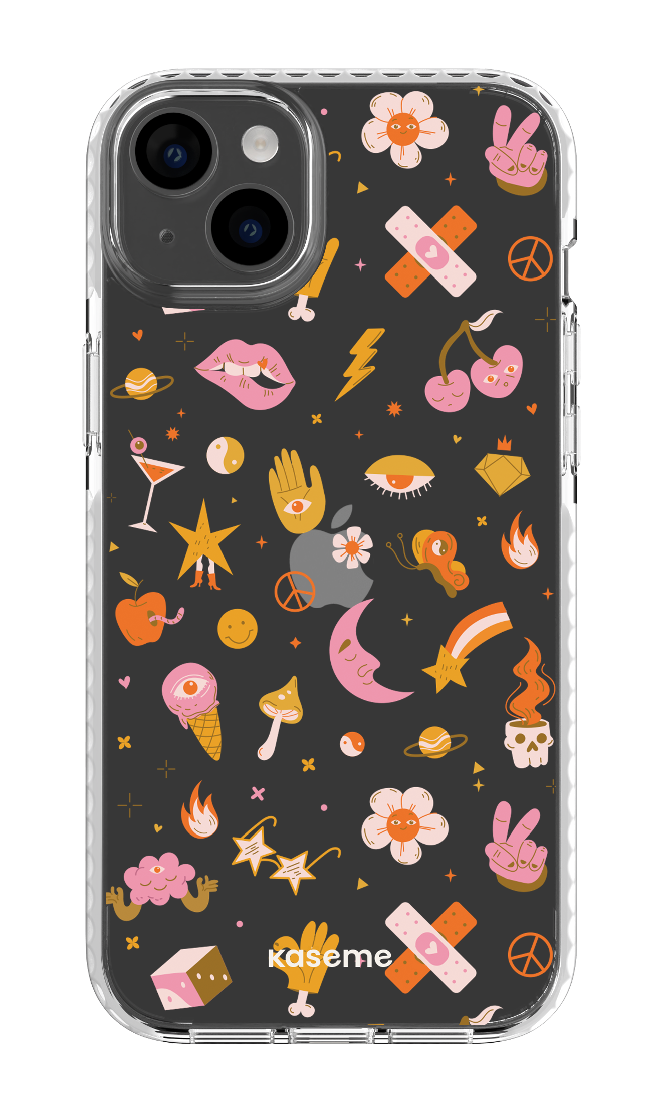 iPhone 14 Plus Clear Case White Psycho Clear Case -