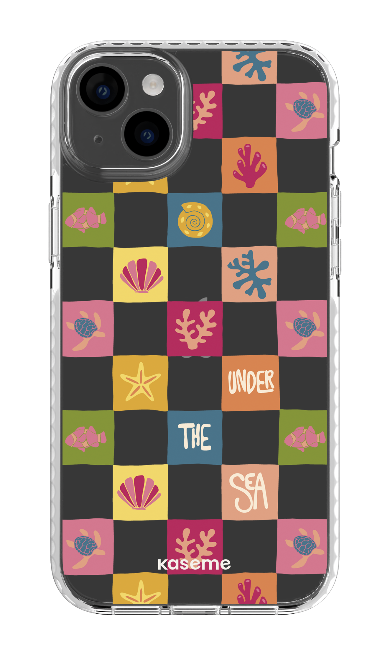 iPhone 14 Plus Clear Case White Under the sea Clear Case -