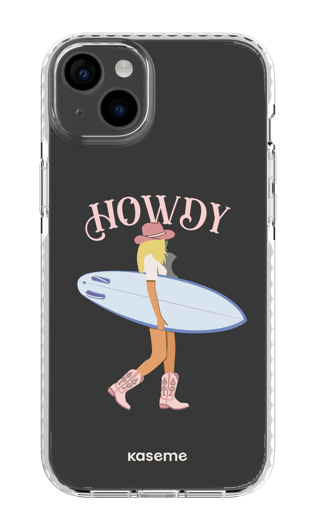 iPhone 14 Plus Clear Case White Westsea Pink Clear Case -