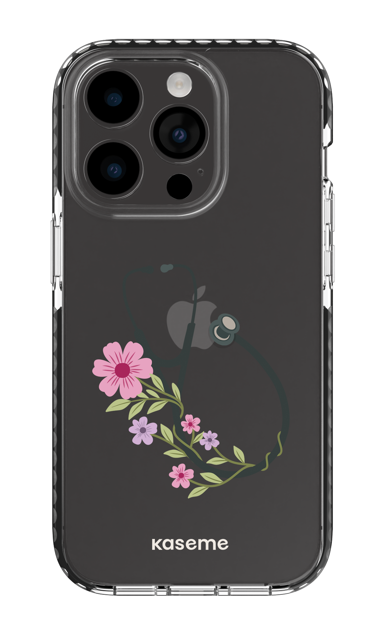 iPhone 14 Pro Clear Case - Black Blossom Beat Clear Case -
