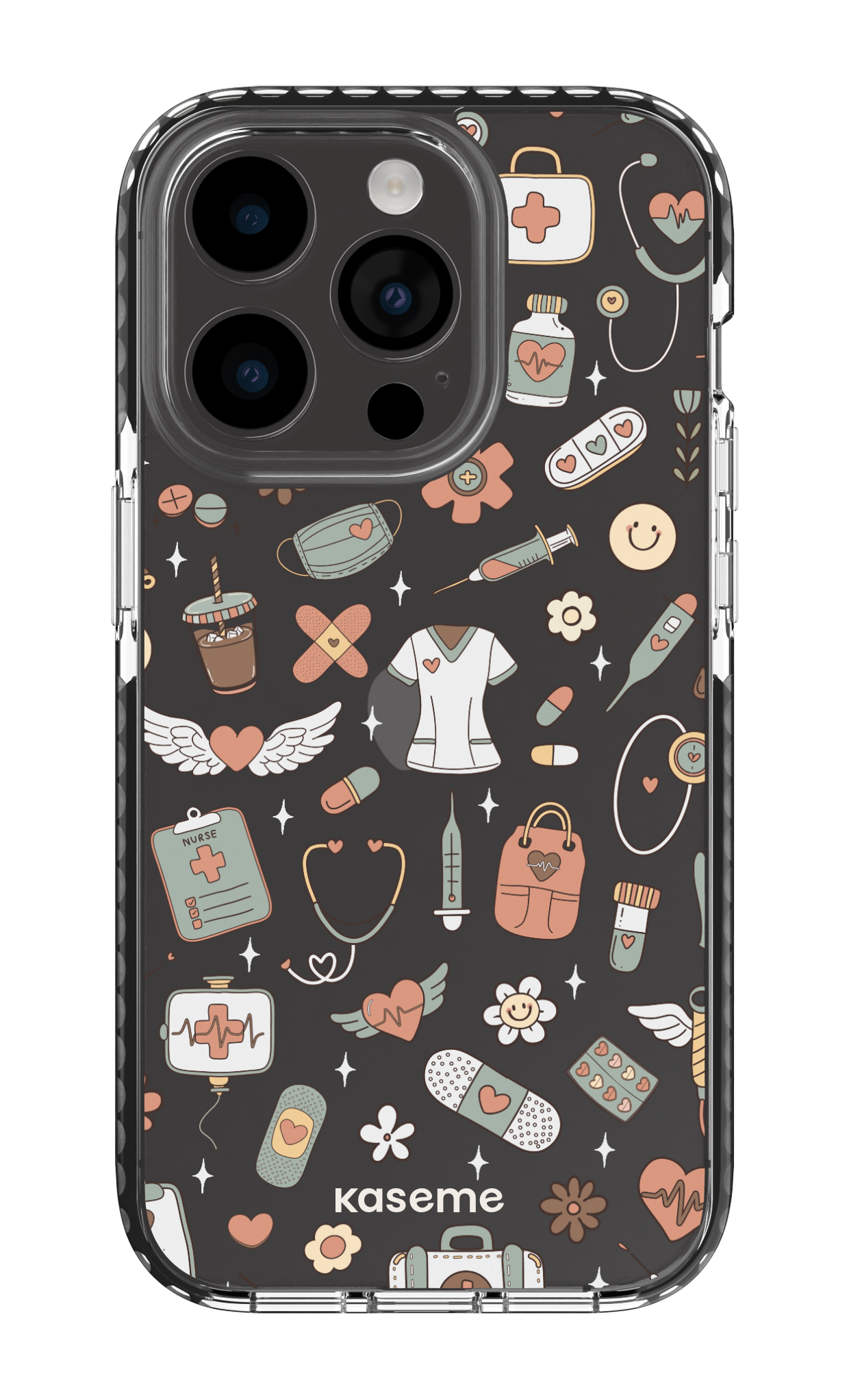 iPhone 14 Pro Clear Case - Black Code Clear Case -