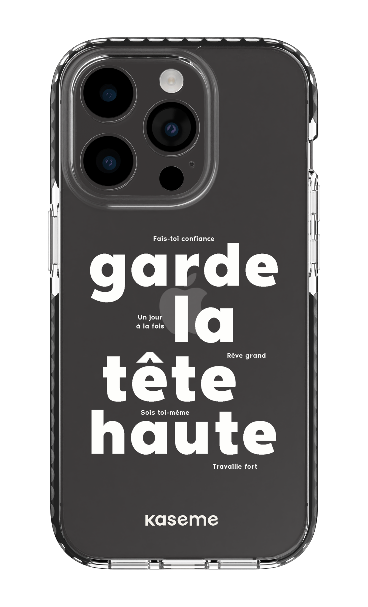 iPhone 14 Pro Clear Case - Black État d'esprit Clear Case -