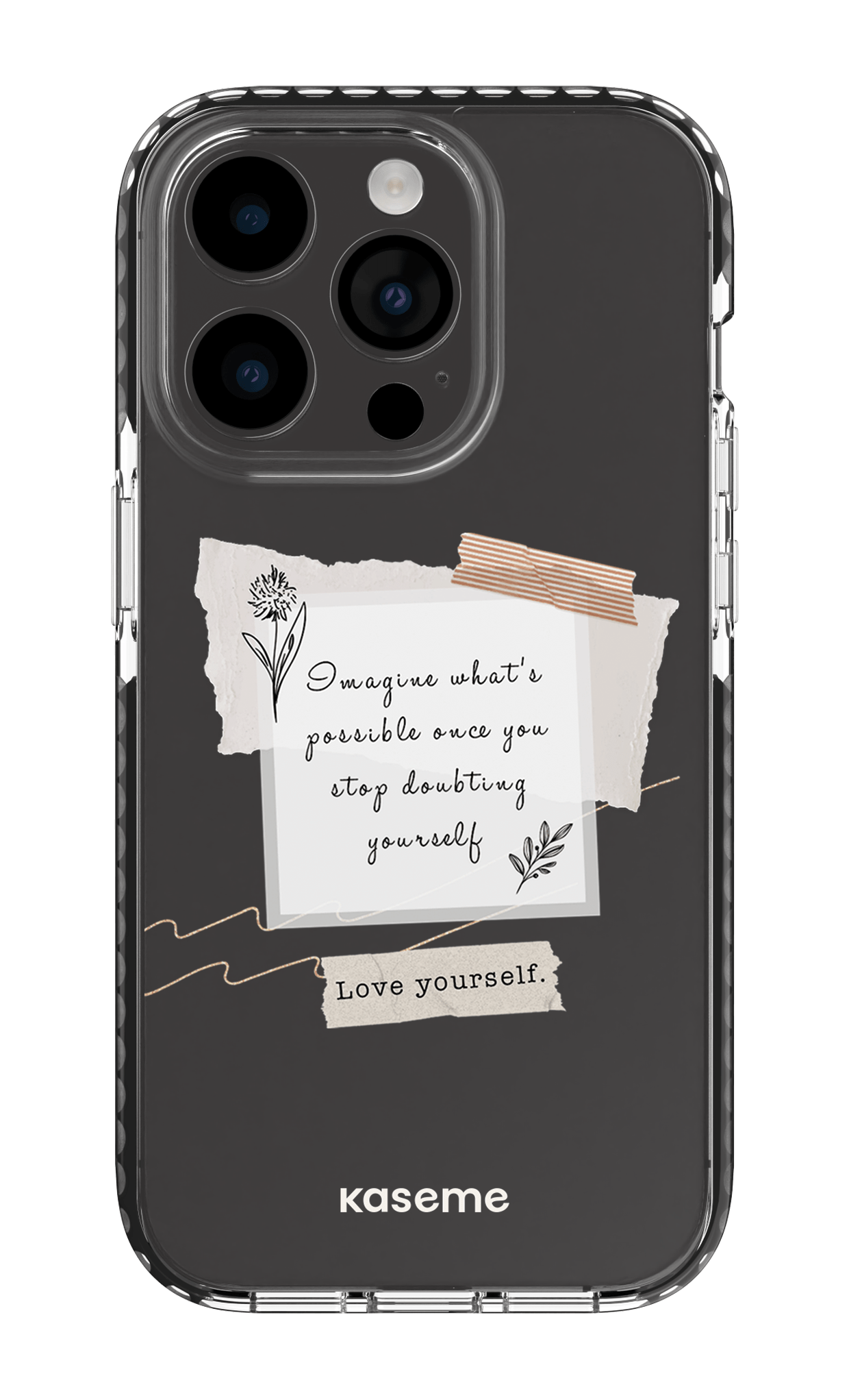 iPhone 14 Pro Clear Case - Black Faith Clear Case -