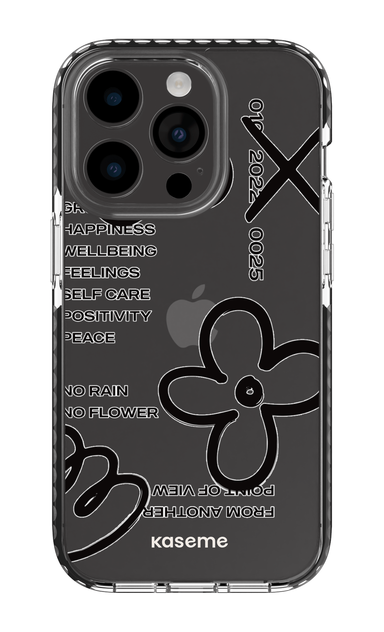 iPhone 14 Pro Clear Case - Black Feelings black Clear Case -