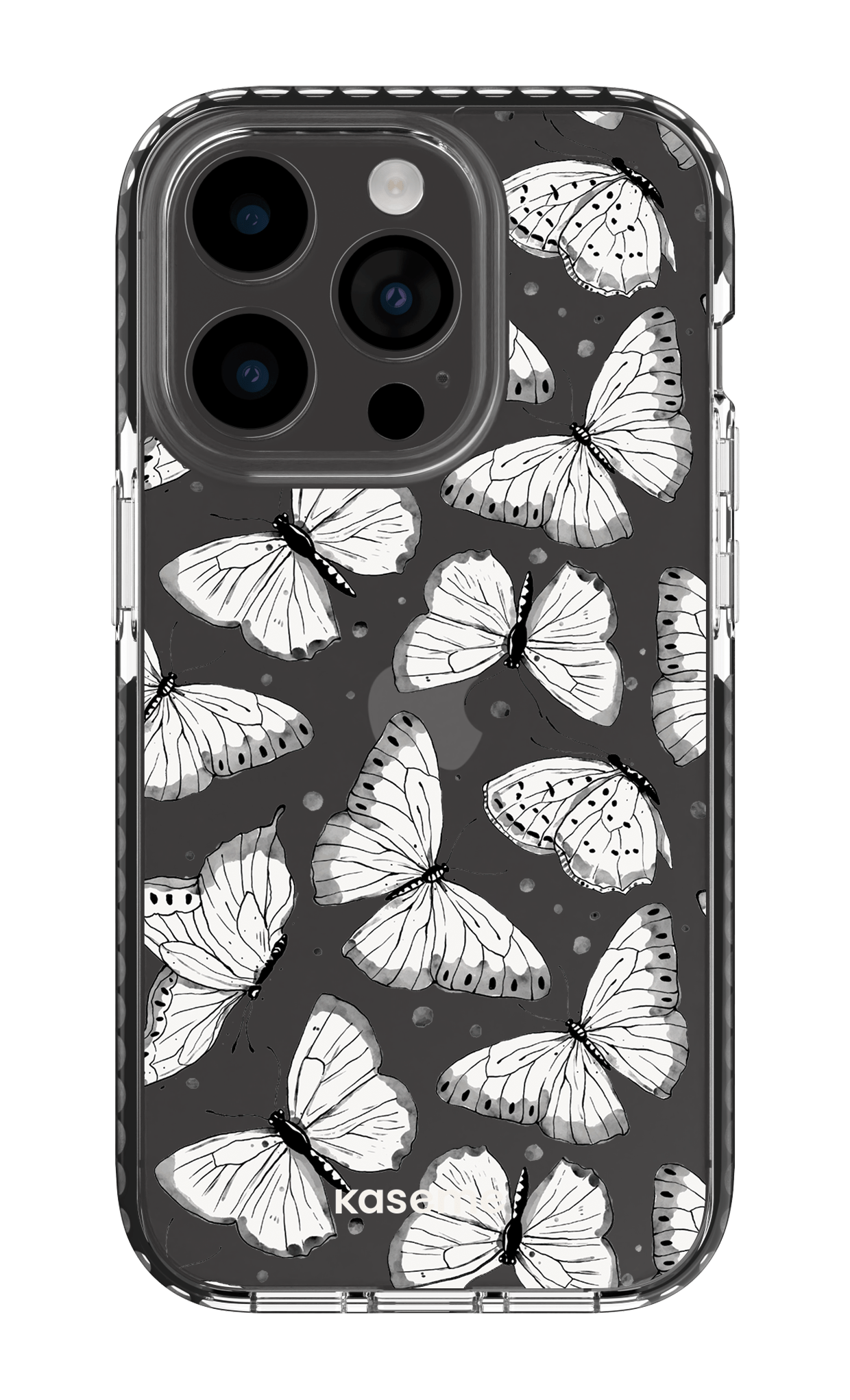 iPhone 14 Pro Clear Case - Black Float Clear Case -