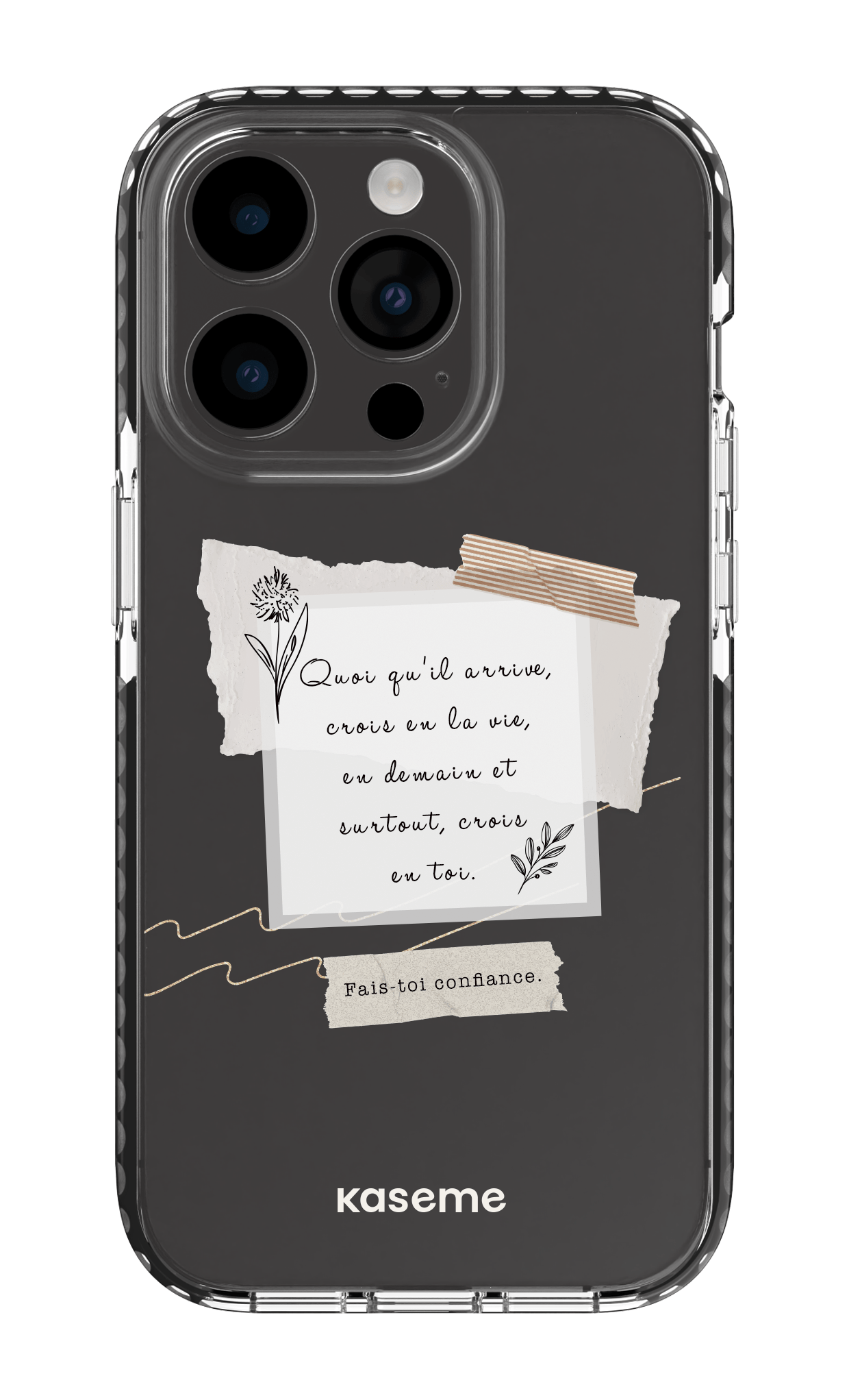 iPhone 14 Pro Clear Case - Black Foi Clear Case -
