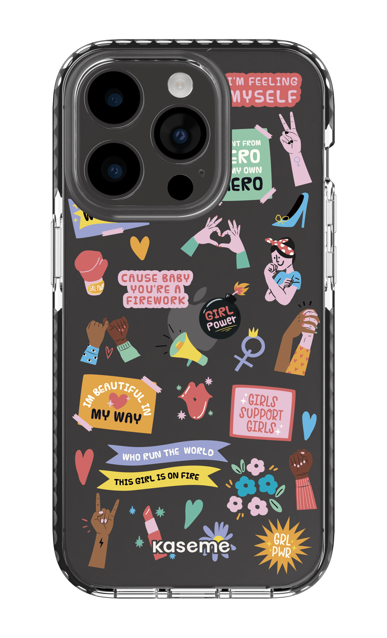 iPhone 14 Pro Clear Case - Black Girl Boss Clear Case -