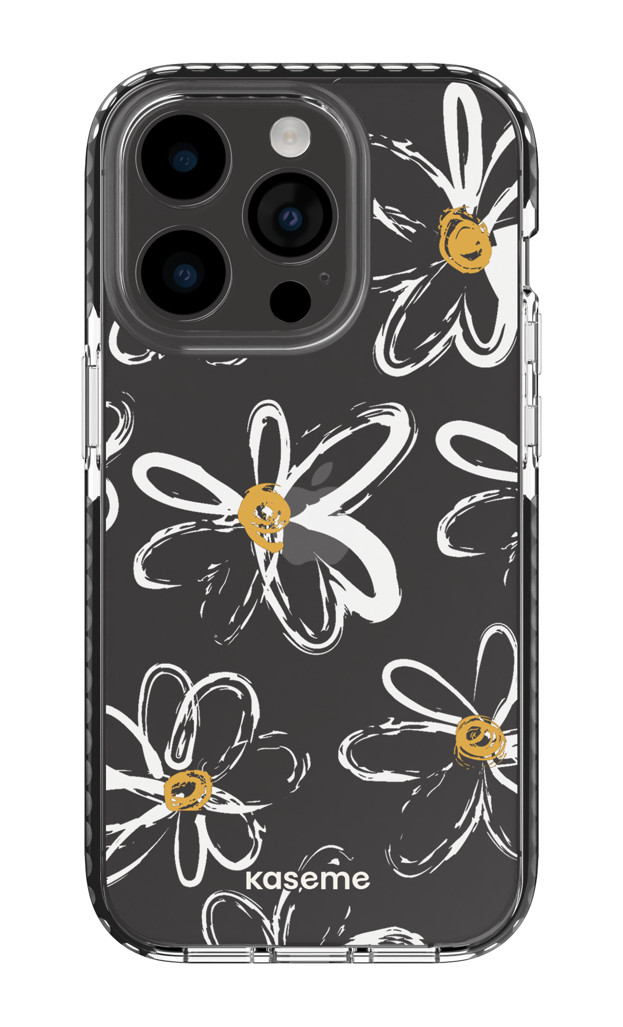 iPhone 14 Pro Clear Case - Black Give me flowers Clear Case -