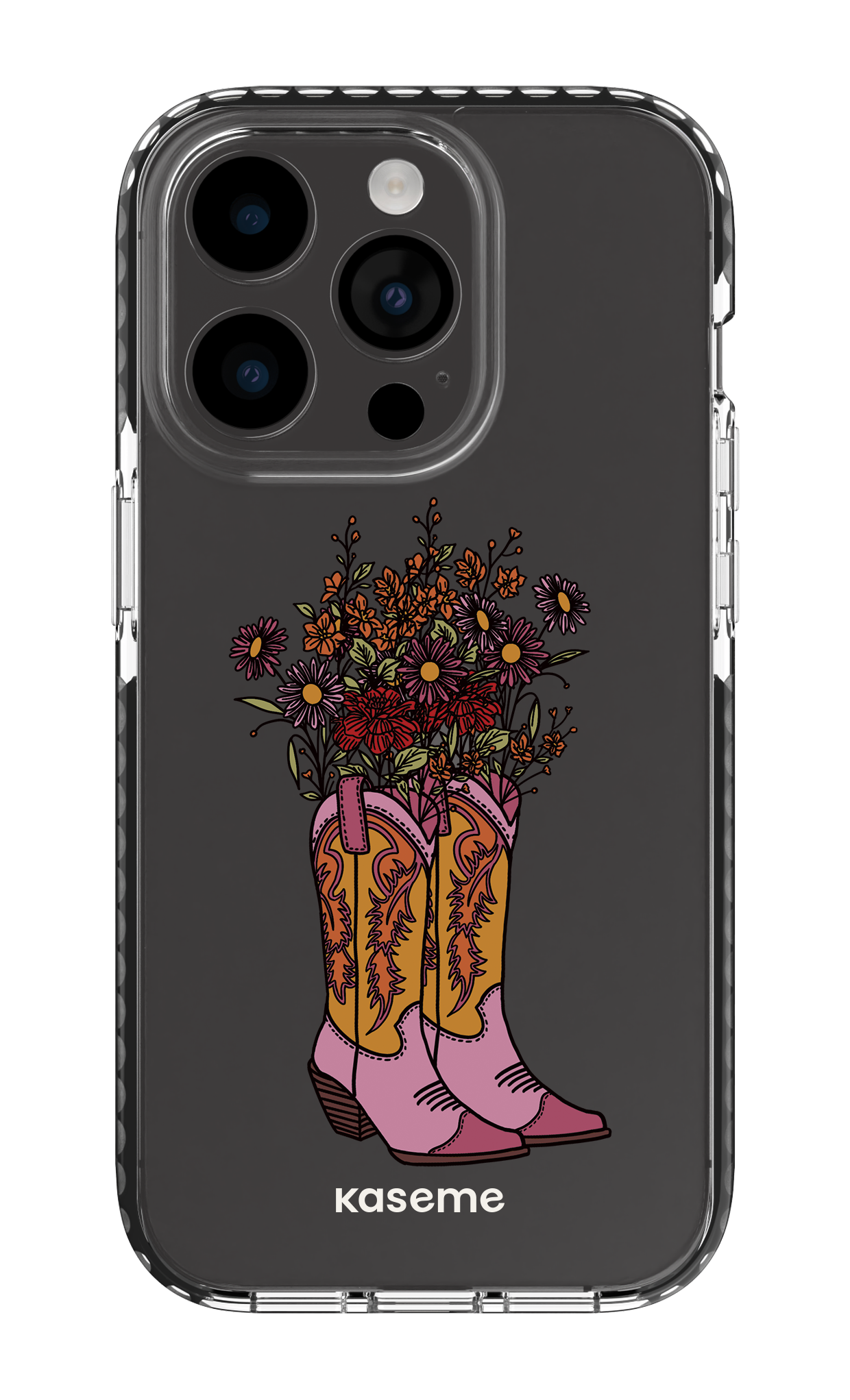 iPhone 14 Pro Clear Case - Black Howdy Clear Case -