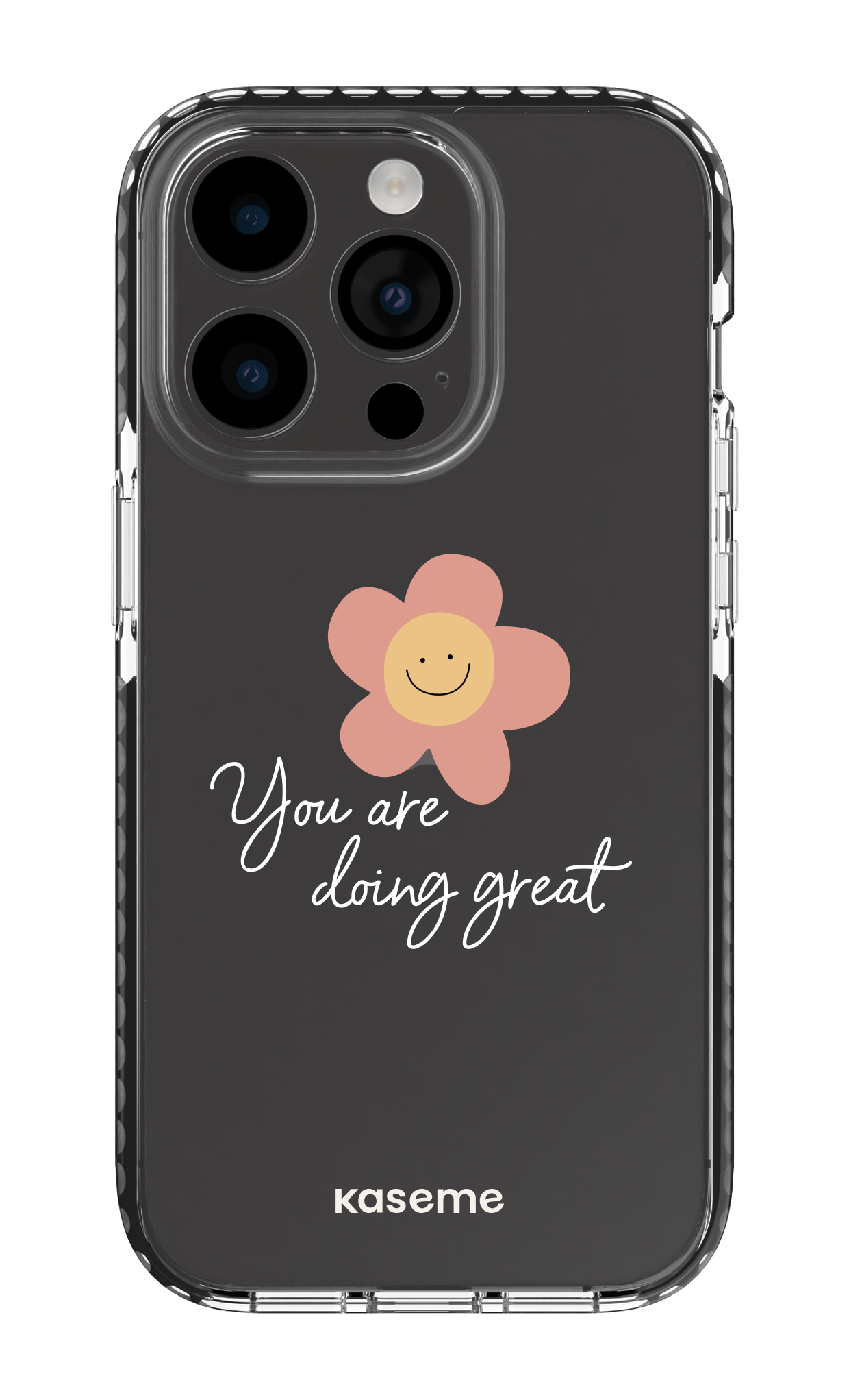 iPhone 14 Pro Clear Case - Black Keep going Clear Case -