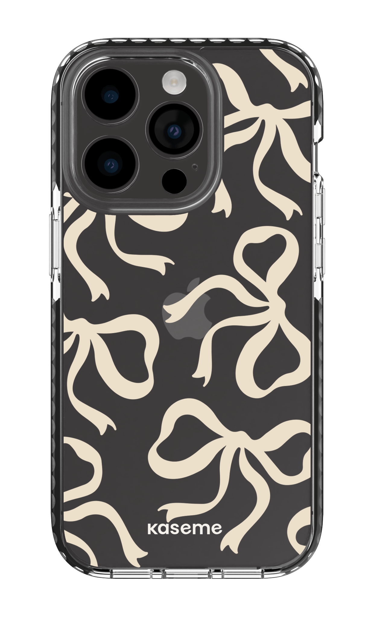 iPhone 14 Pro Clear Case - Black Lace Clear Case -