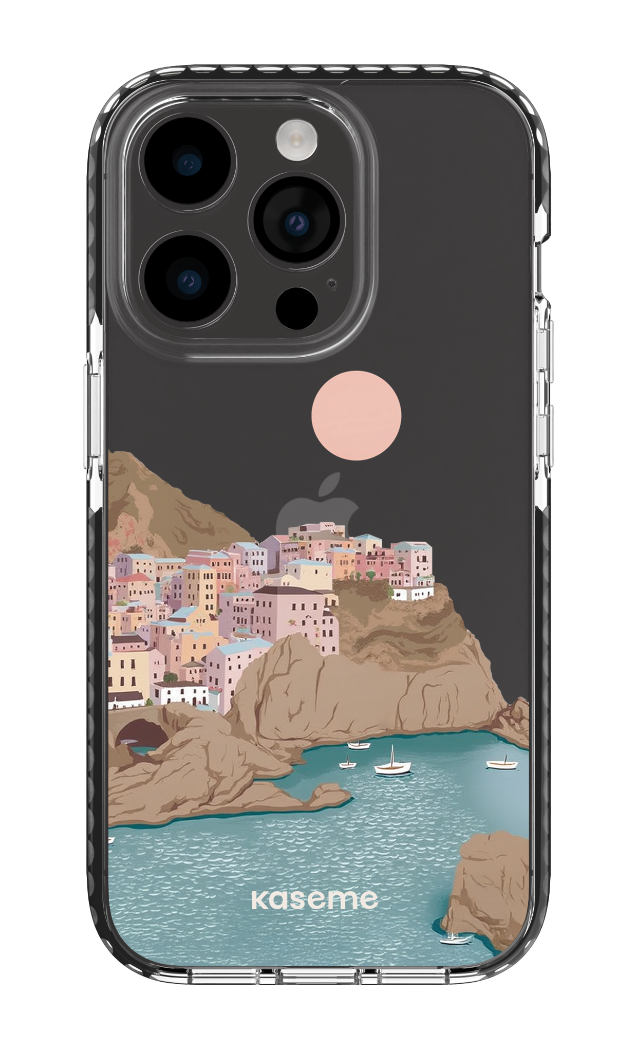 iPhone 14 Pro Clear Case - Black Mediterrana Clear Case -