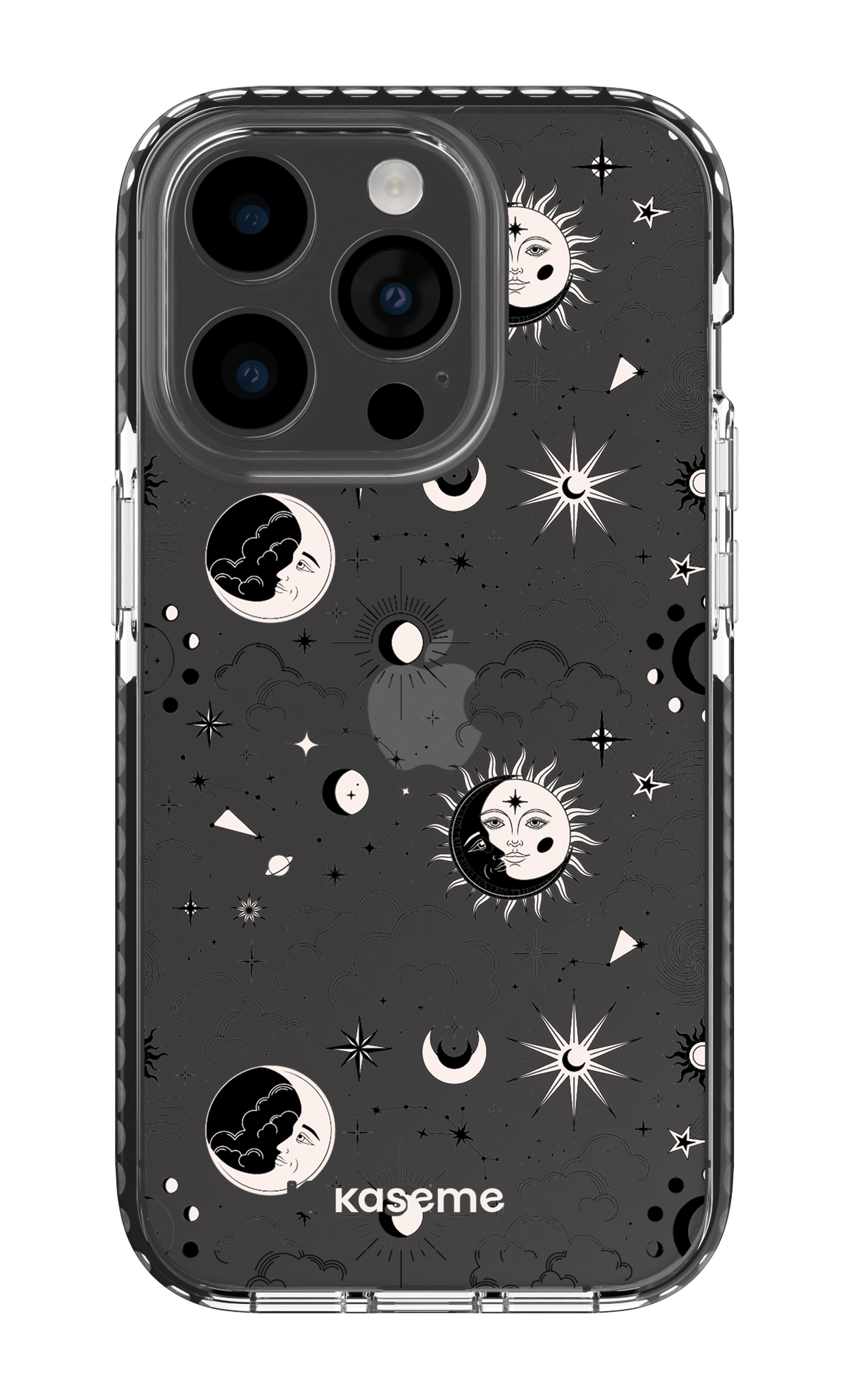 iPhone 14 Pro Clear Case - Black Milky Way Black Clear Case -