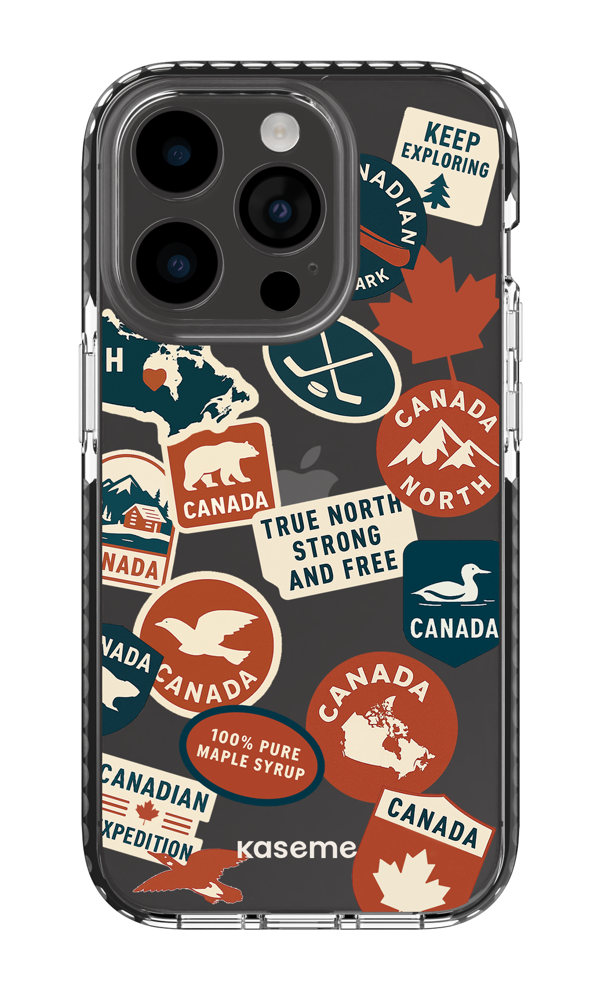 iPhone 14 Pro Clear Case - Black Oh Maple -