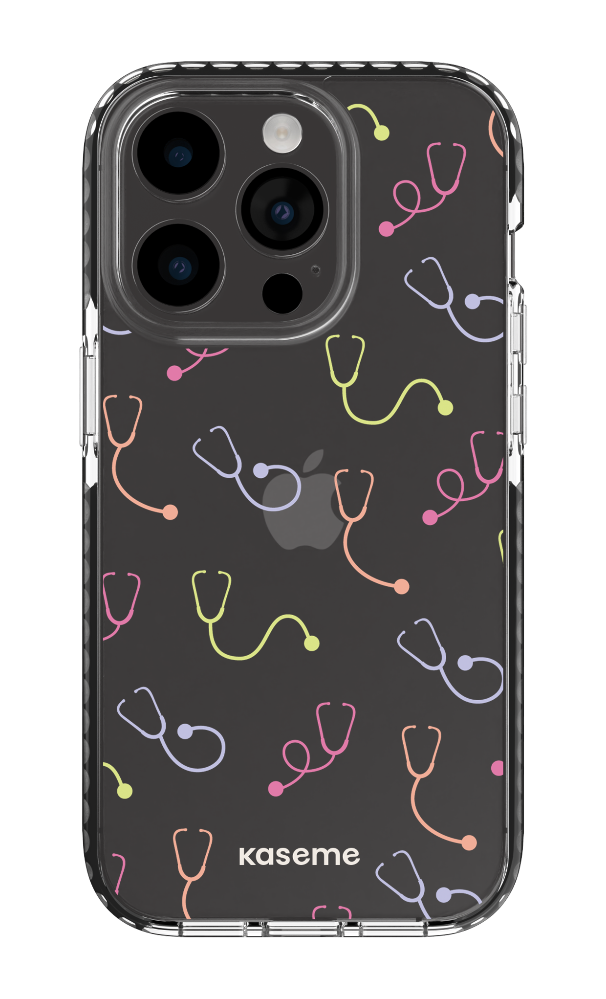 iPhone 14 Pro Clear Case - Black Pulse Clear Case -