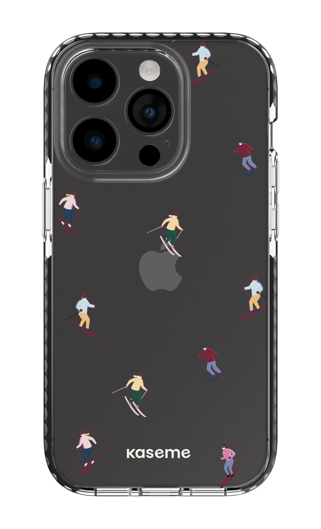 iPhone 14 Pro Clear Case - Black Slope Clear Case -