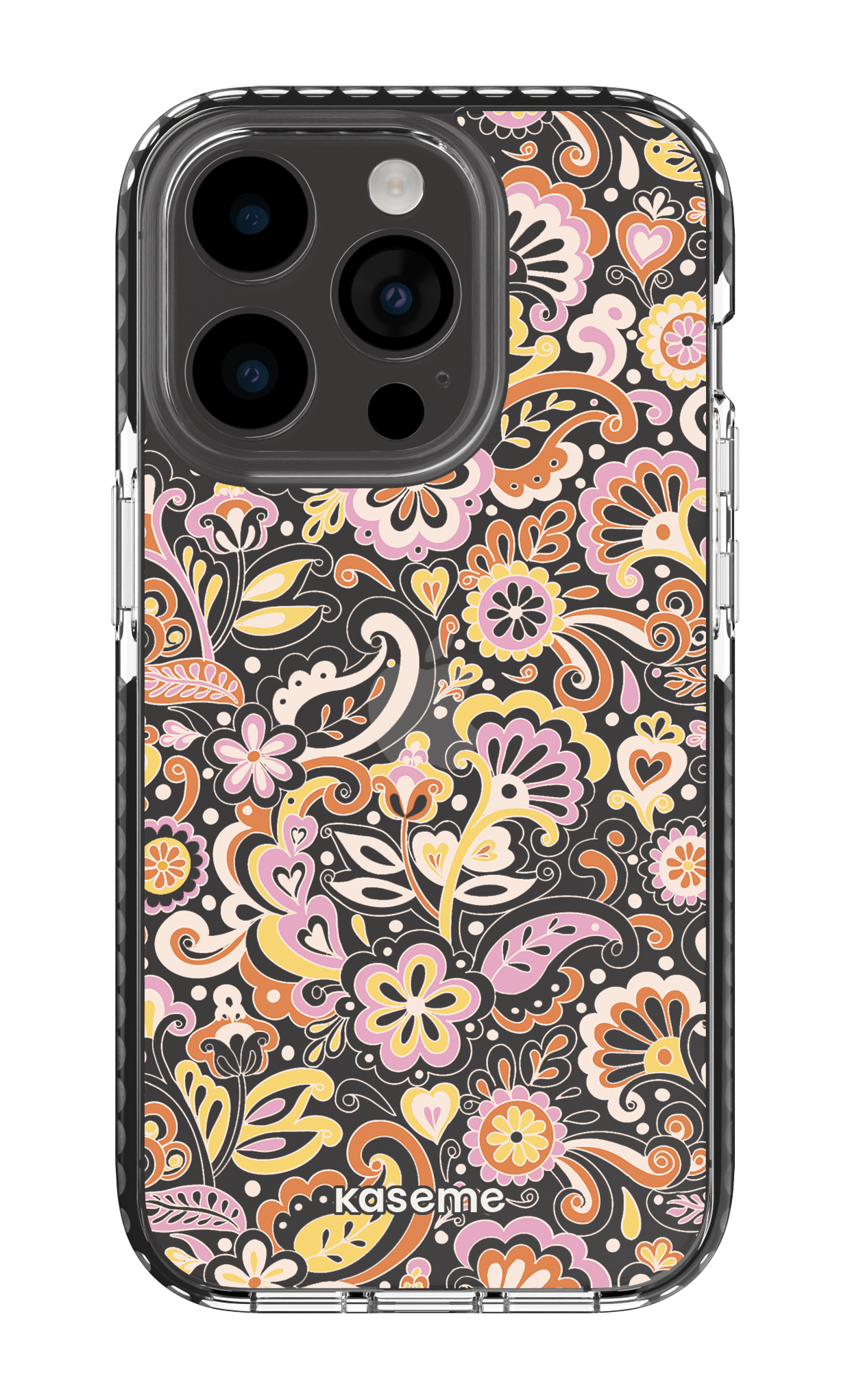 iPhone 14 Pro Clear Case - Black Sunbathe Clear Case -