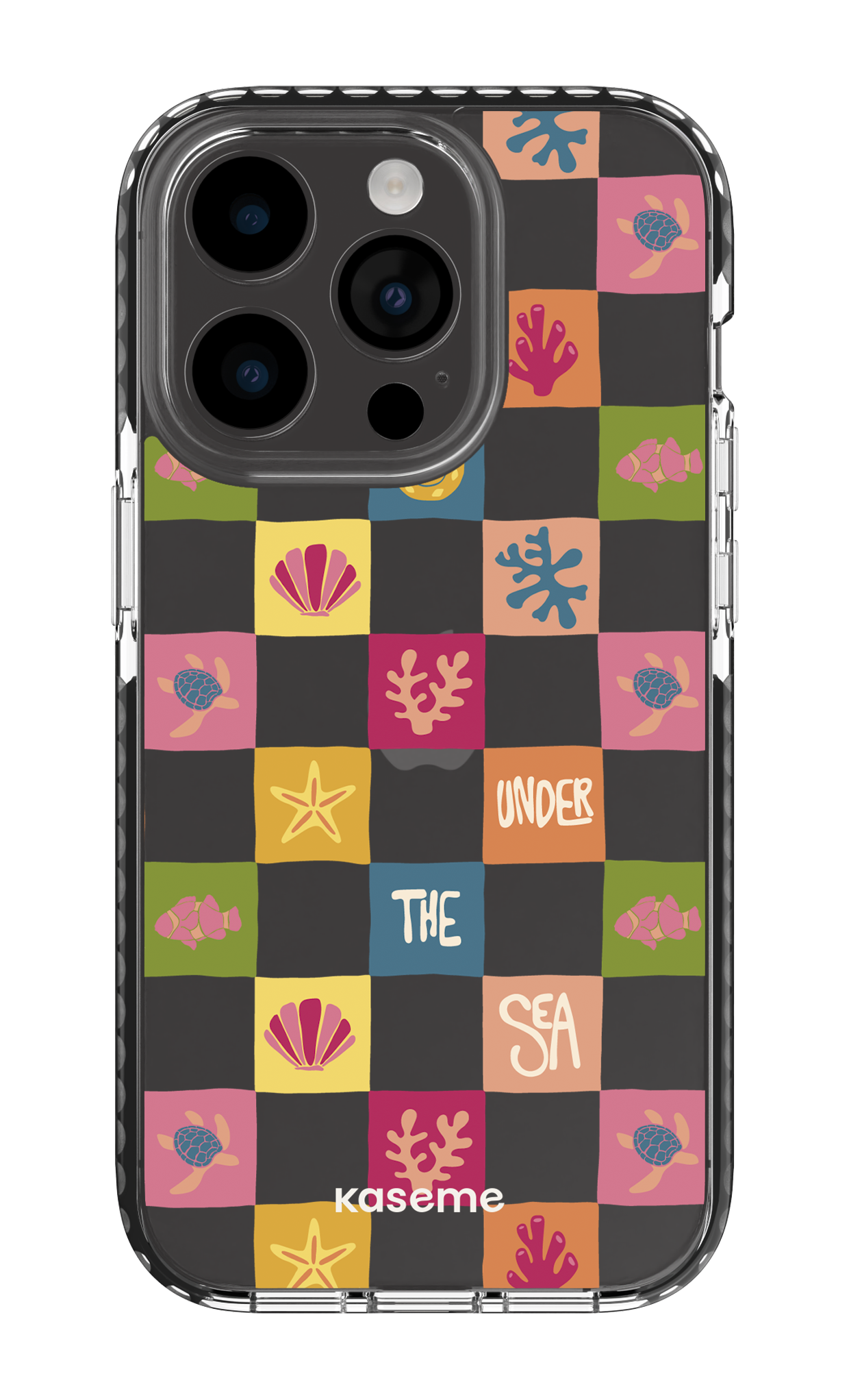 iPhone 14 Pro Clear Case - Black Under the sea Clear Case -