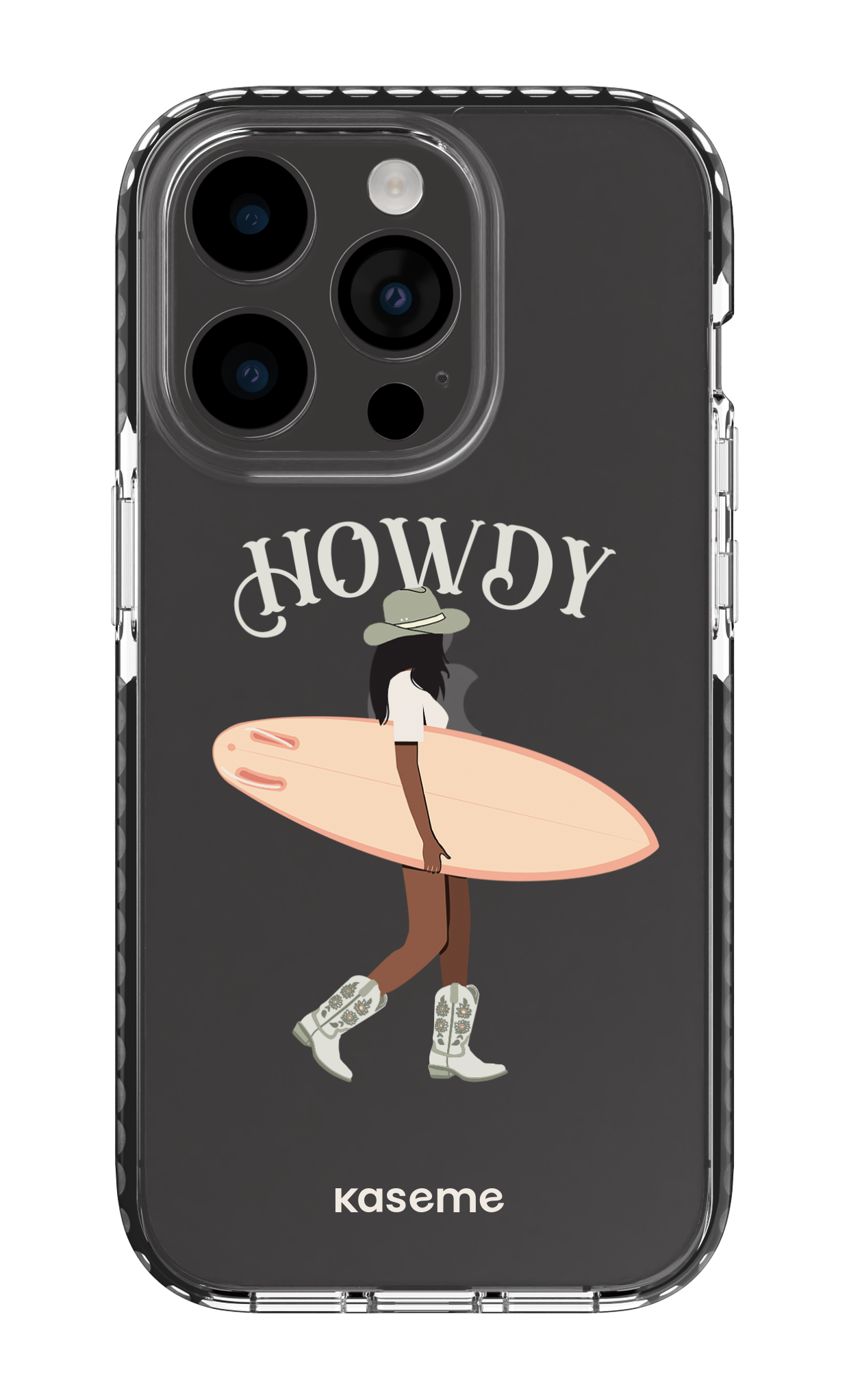 iPhone 14 Pro Clear Case - Black Westsea Green Clear Case -