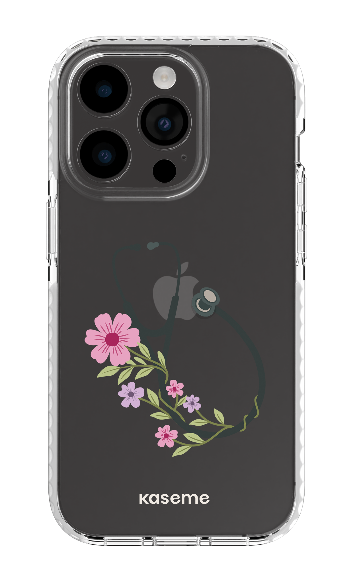 iPhone 14 Pro Clear Case white Blossom Beat Clear Case -