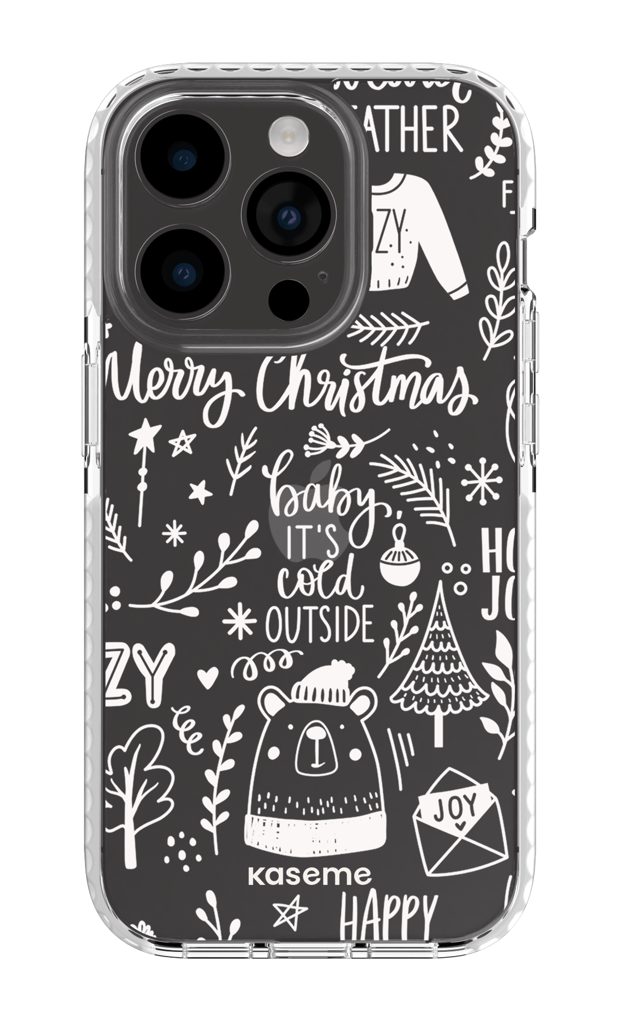 iPhone 14 Pro Clear Case white Cold Nights Clear Case -