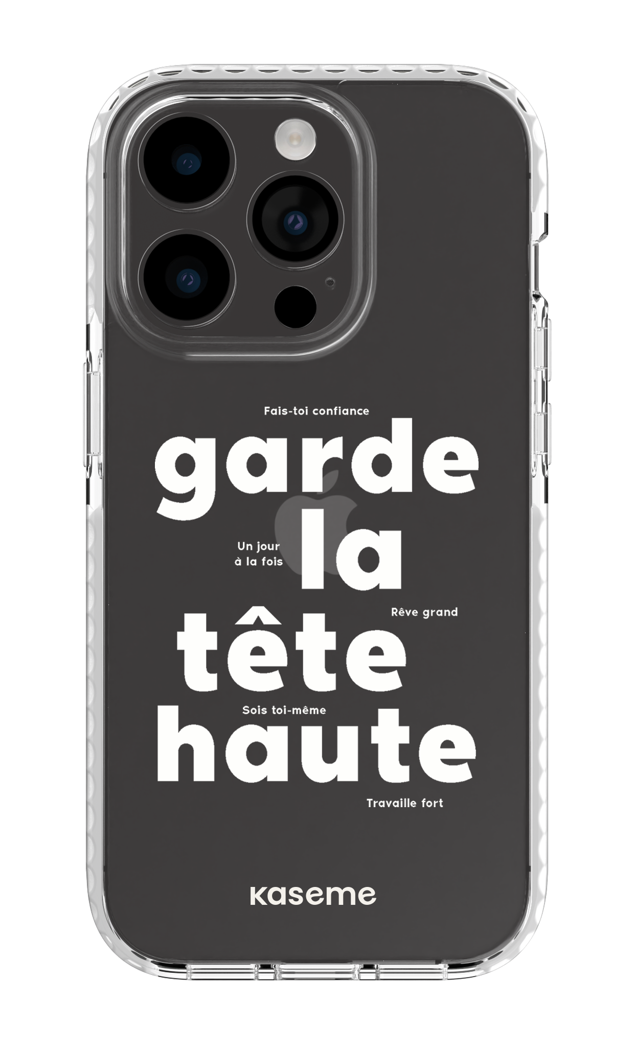 iPhone 14 Pro Clear Case white État d'esprit Clear Case -