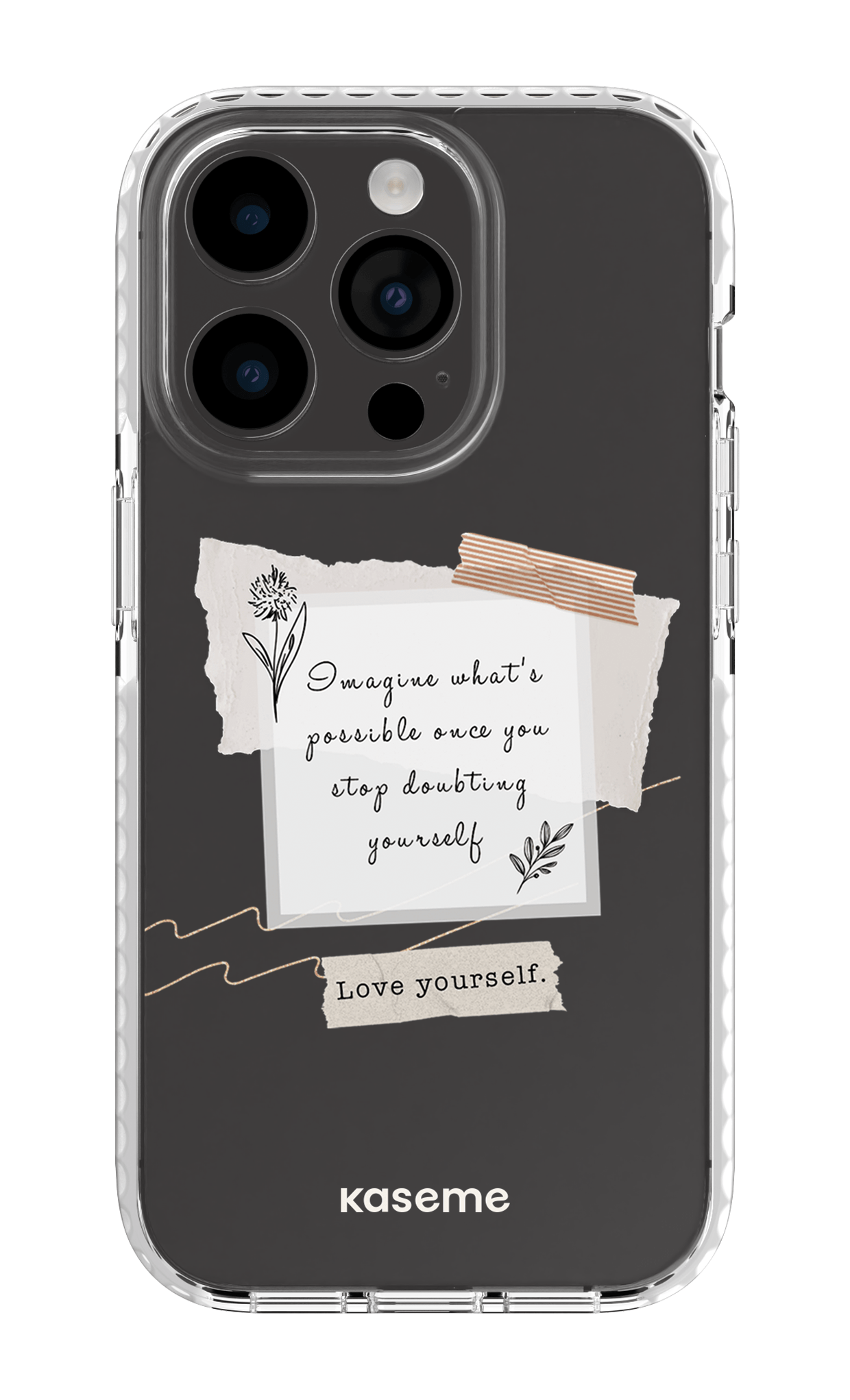 iPhone 14 Pro Clear Case white Faith Clear Case -