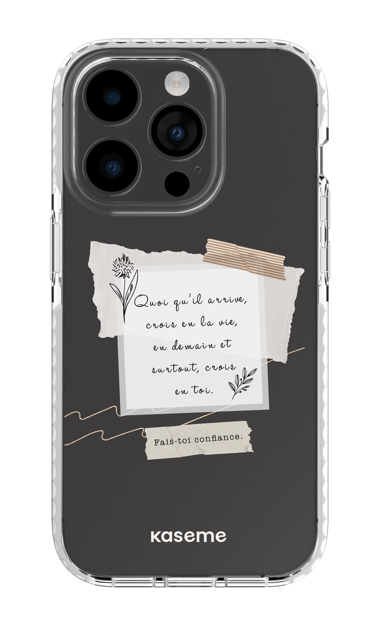 iPhone 14 Pro Clear Case white Foi Clear Case -