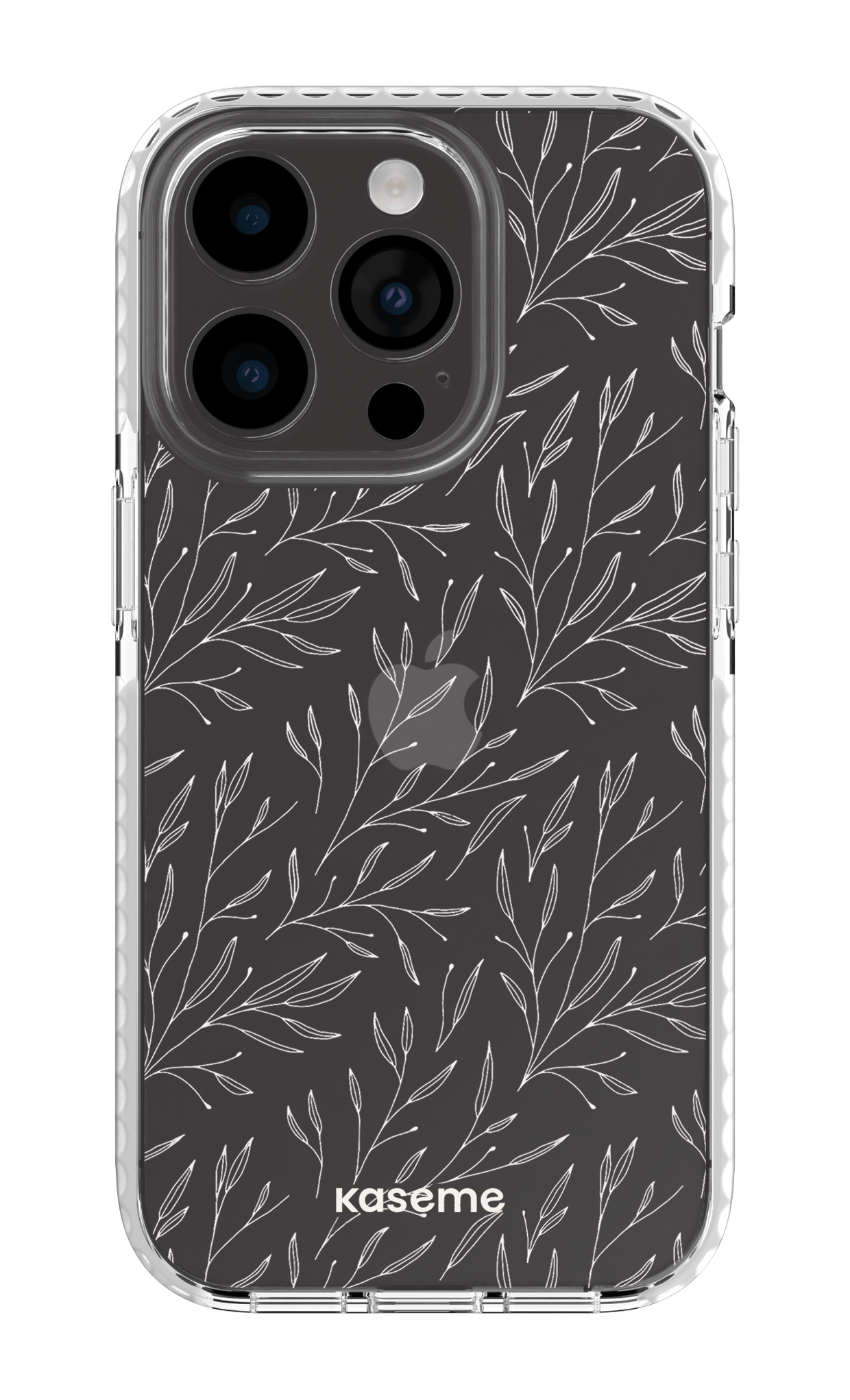 iPhone 14 Pro Clear Case white Hibiscus Clear Case -