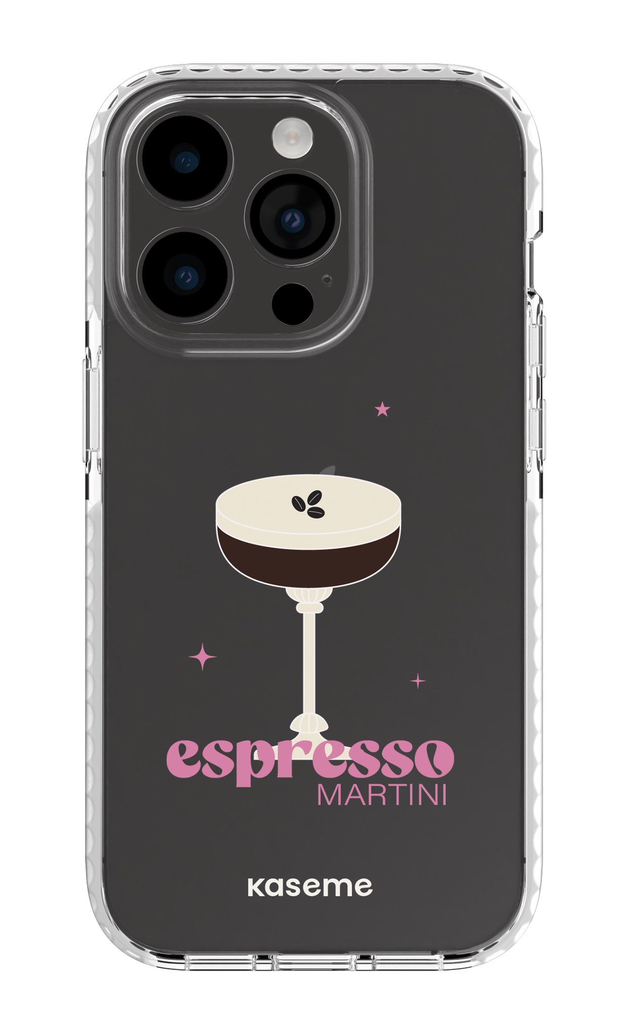 iPhone 14 Pro Clear Case white Hold My Tiny Clear Case -