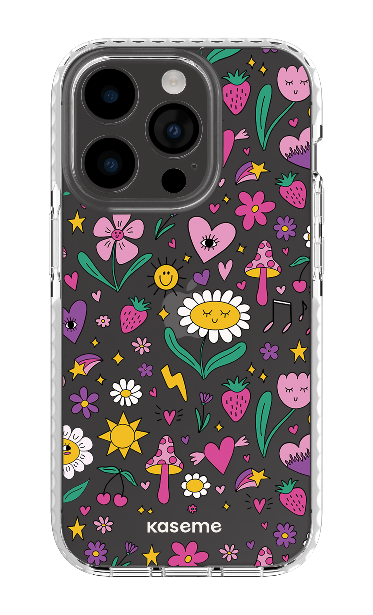 iPhone 14 Pro Clear Case white Hypnotize Clear Case -