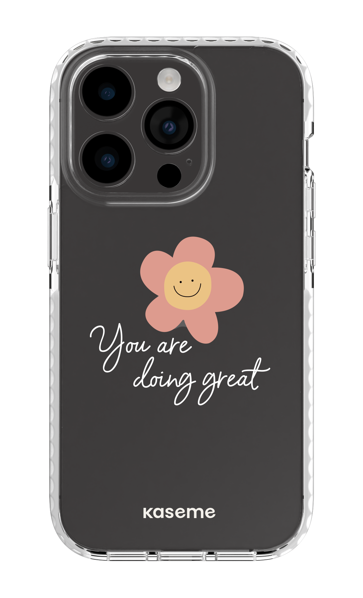 iPhone 14 Pro Clear Case white Keep going Clear Case -