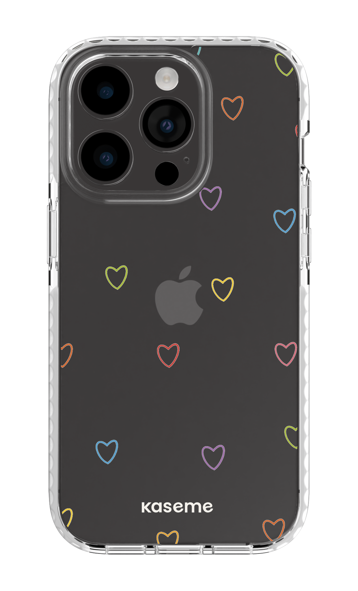 iPhone 14 Pro Clear Case white Love Wins Clear Case -