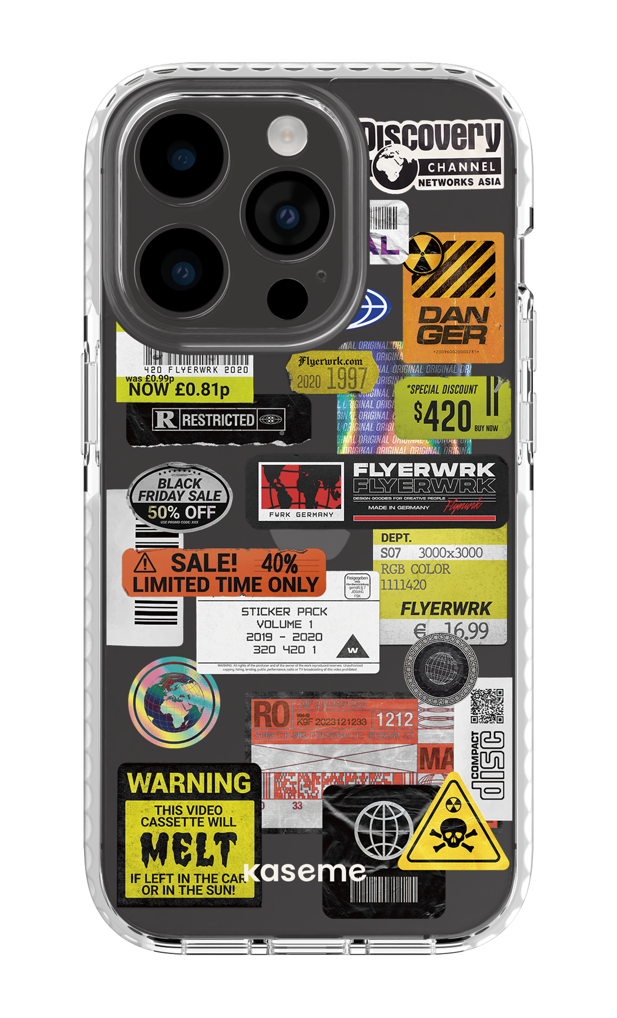 iPhone 14 Pro Clear Case white Melt Clear Case -