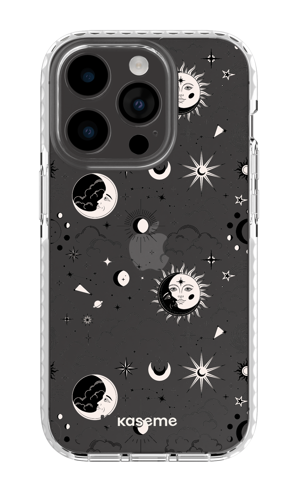 iPhone 14 Pro Clear Case white Milky Way Black Clear Case -