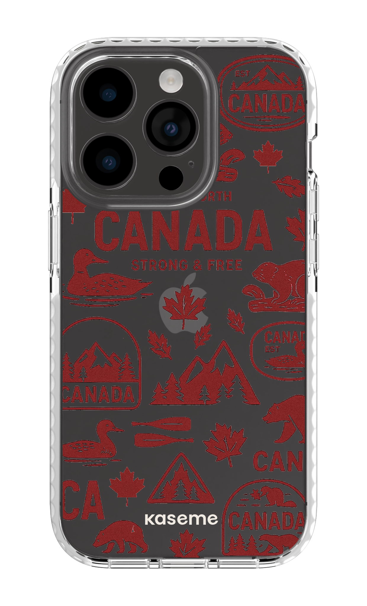 iPhone 14 Pro Clear Case white Oh Canada -