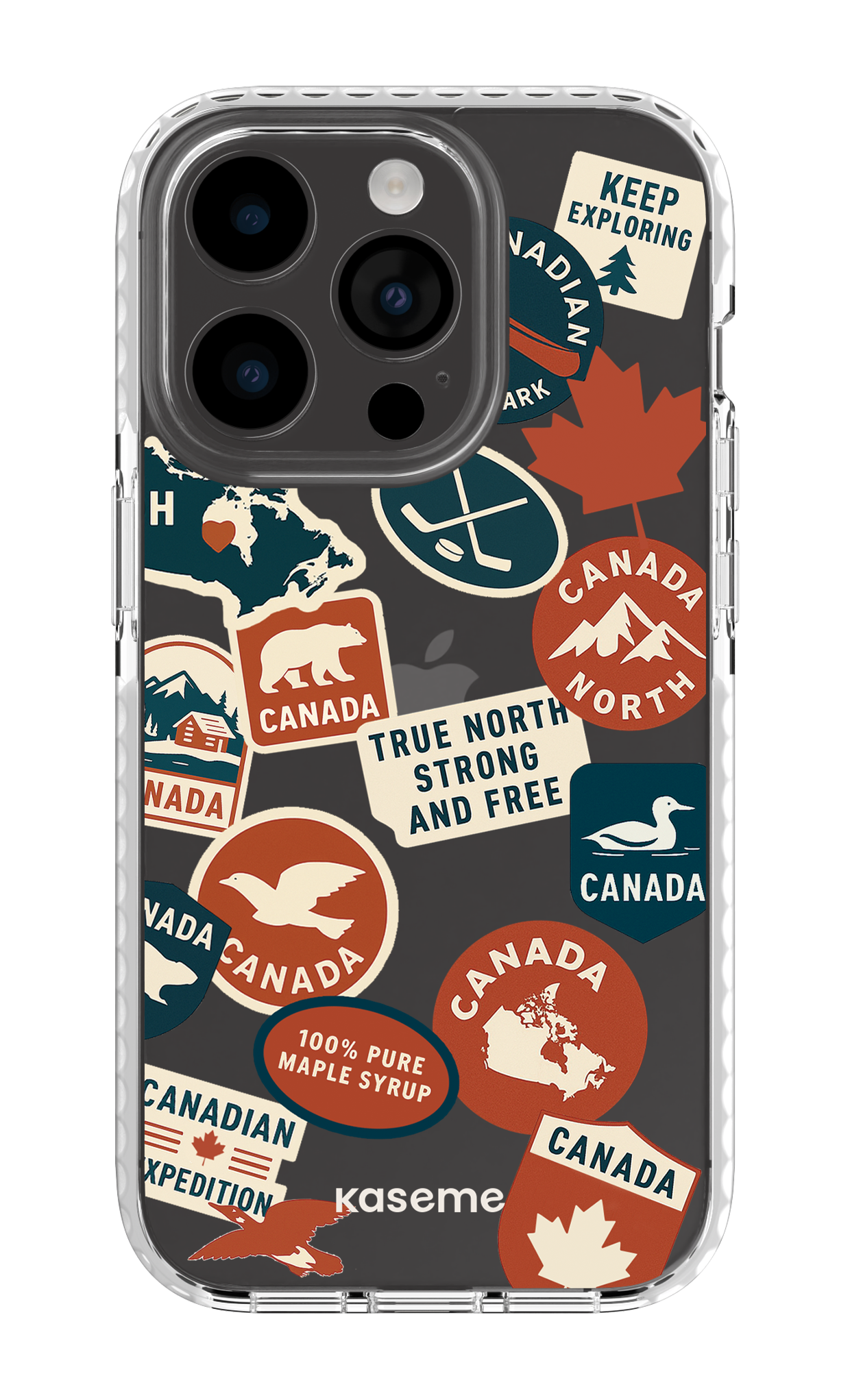 iPhone 14 Pro Clear Case white Oh Maple -