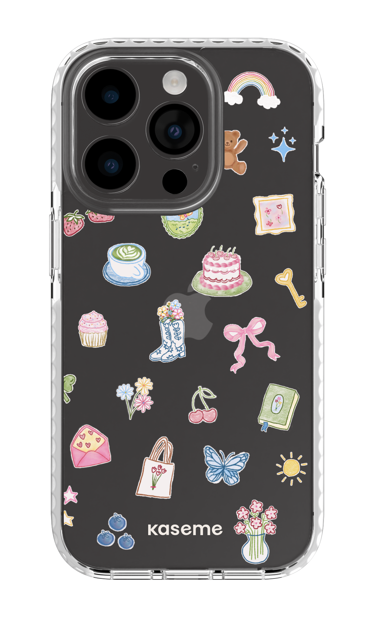 iPhone 14 Pro Clear Case white Poetry Clear Case -