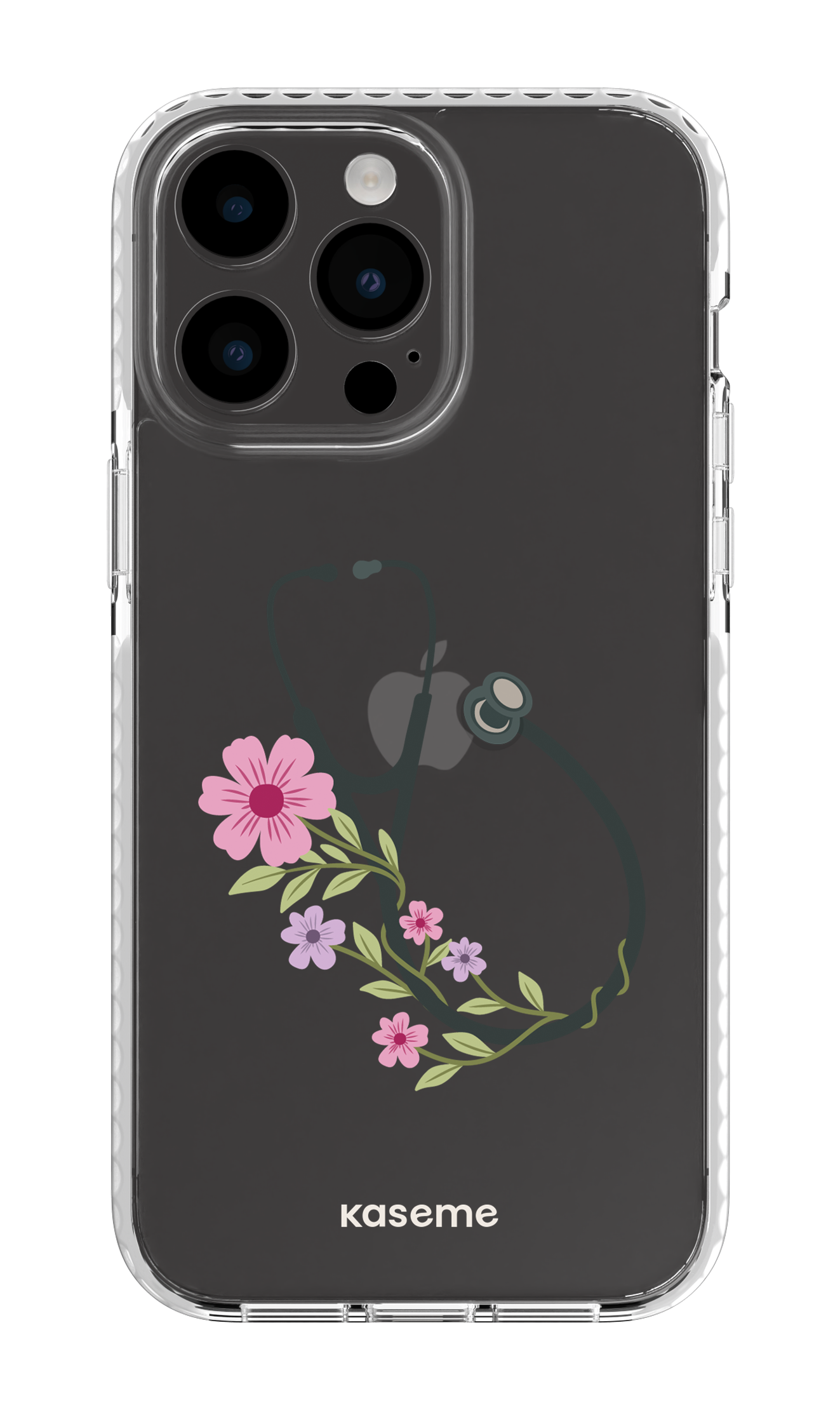 iPhone 14 Pro Max Clear Case White Blossom Beat Clear Case -