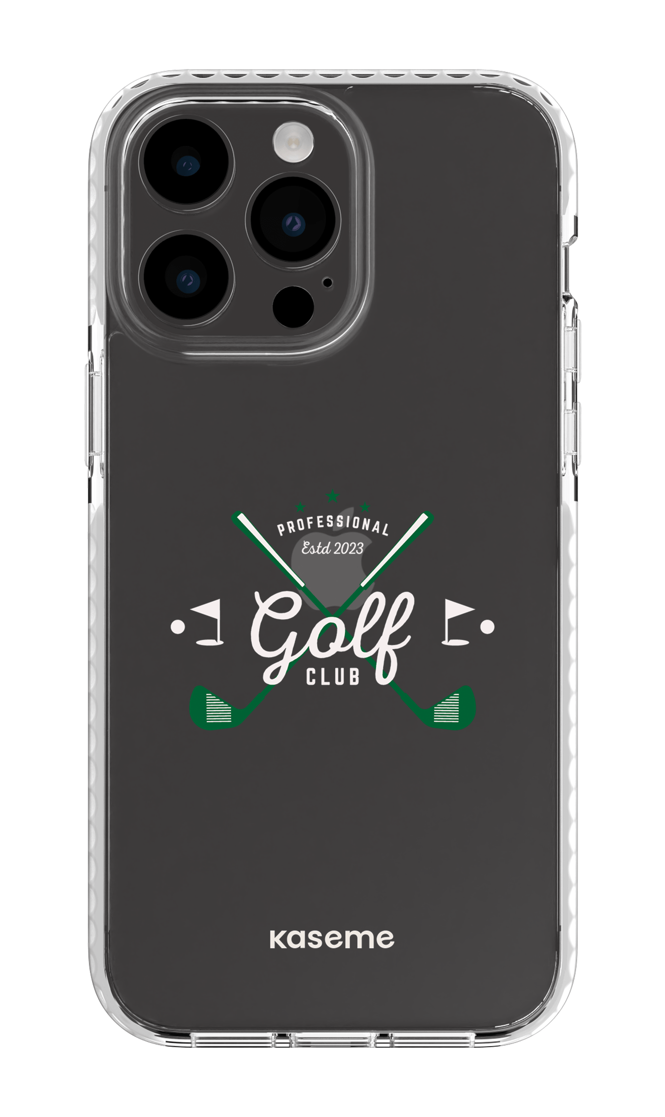 iPhone 14 Pro Max Clear Case White Bogey Clear Case -