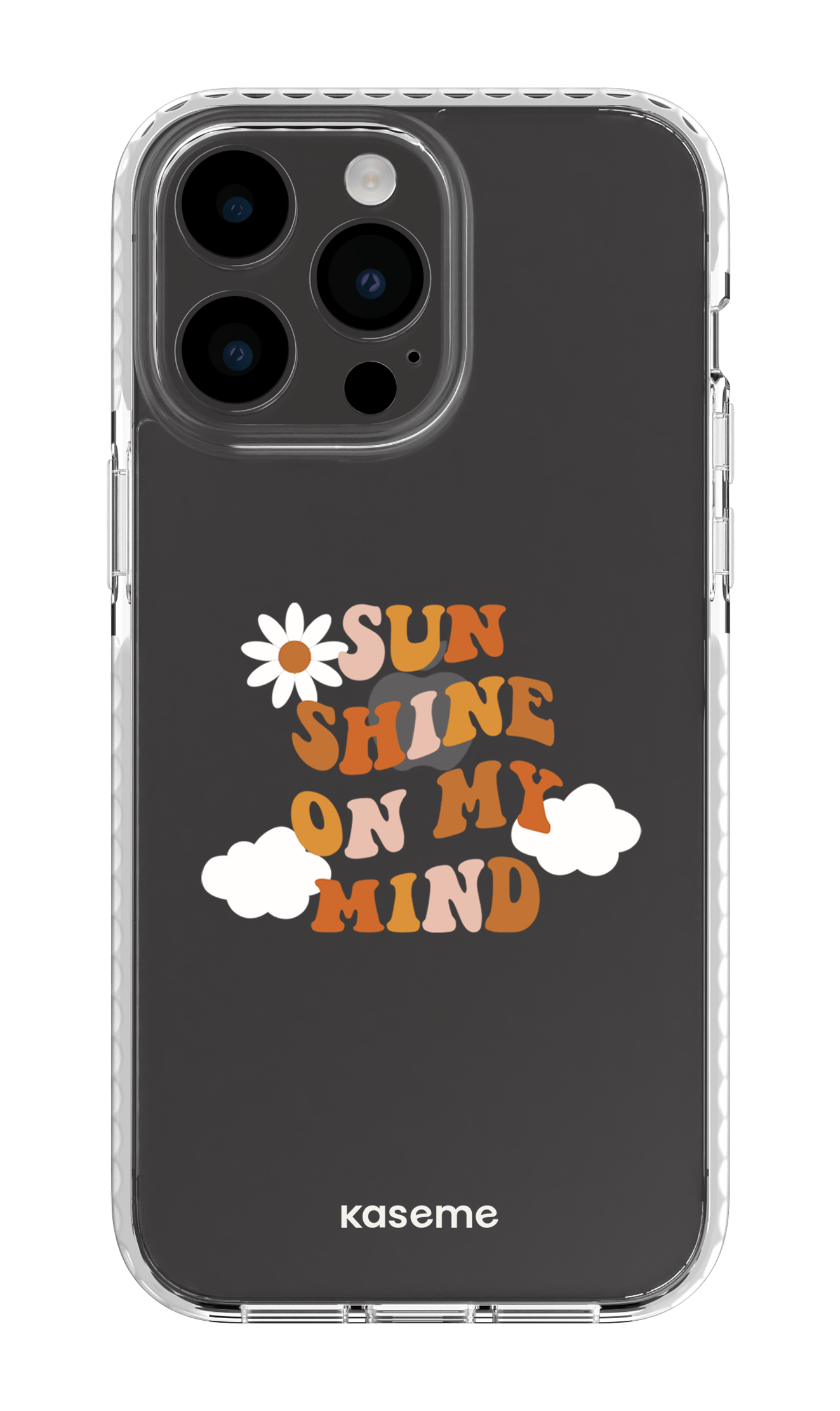 iPhone 14 Pro Max Clear Case White Cheerful Clear Case -