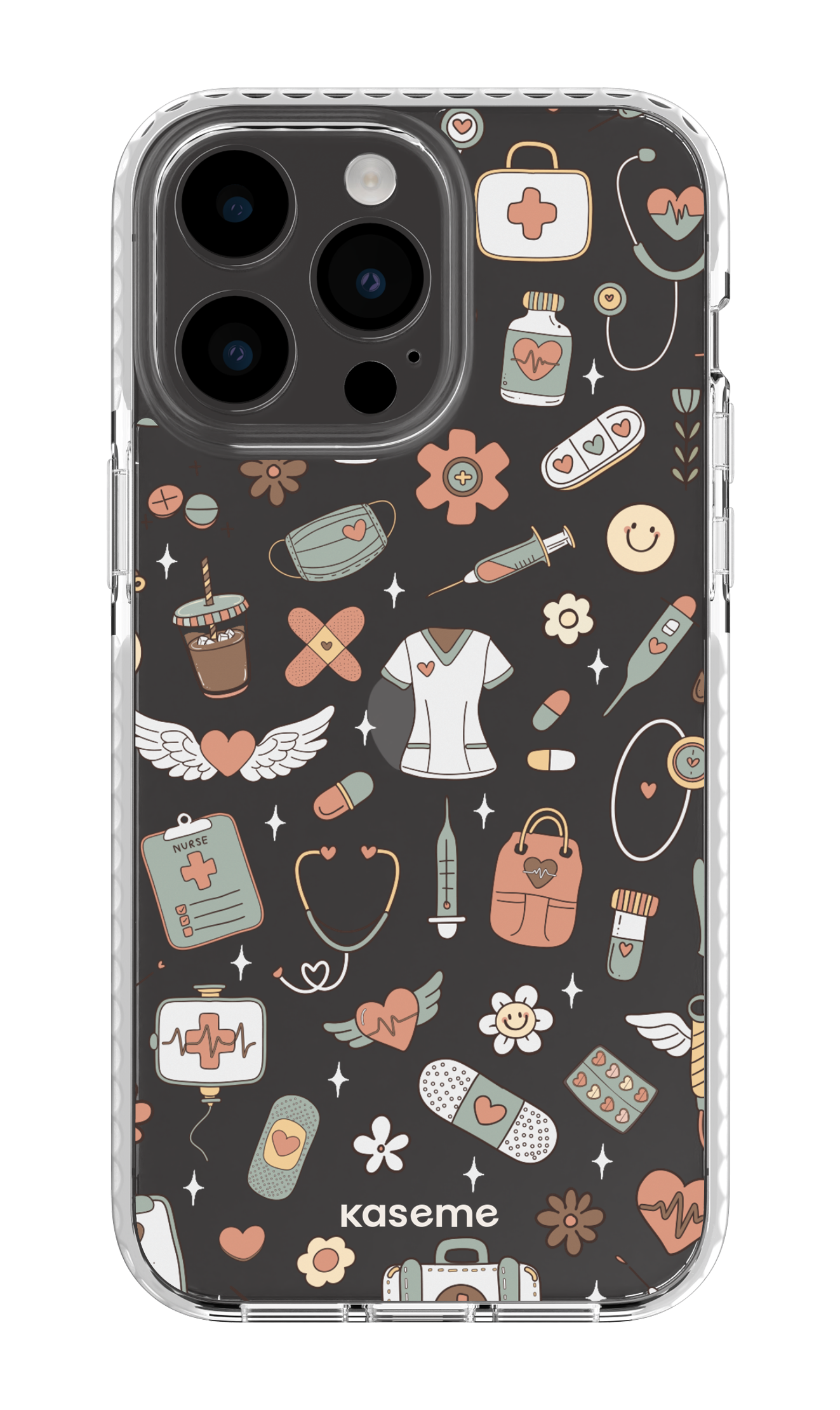 iPhone 14 Pro Max Clear Case White Code Clear Case -