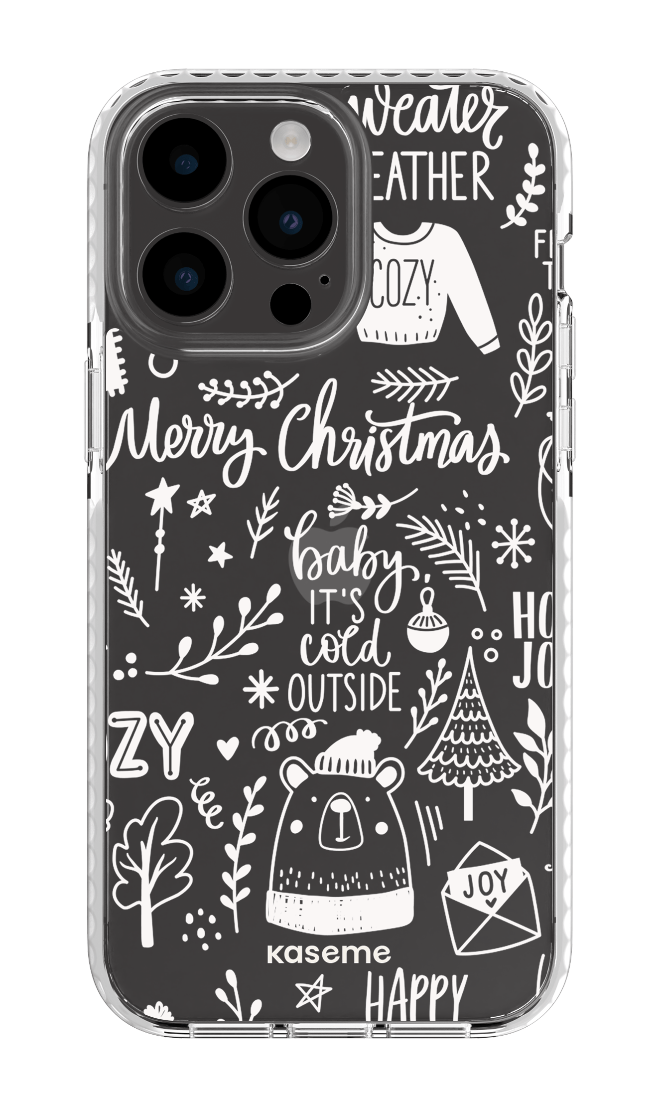 iPhone 14 Pro Max Clear Case White Cold Nights Clear Case -