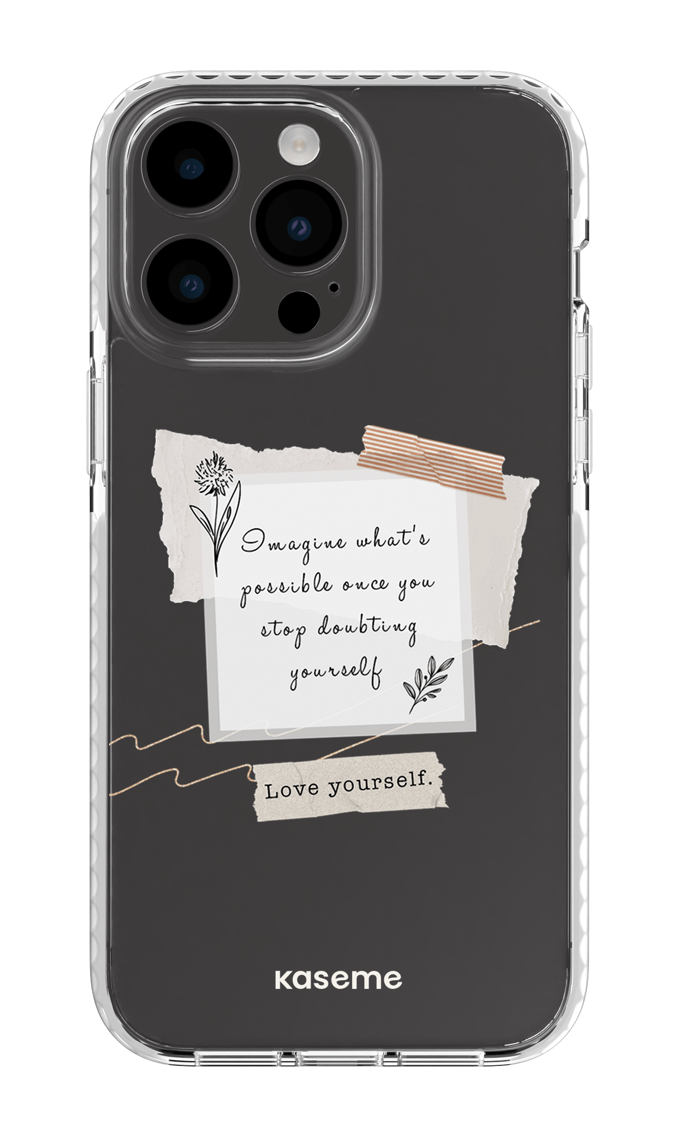 iPhone 14 Pro Max Clear Case White Faith Clear Case -