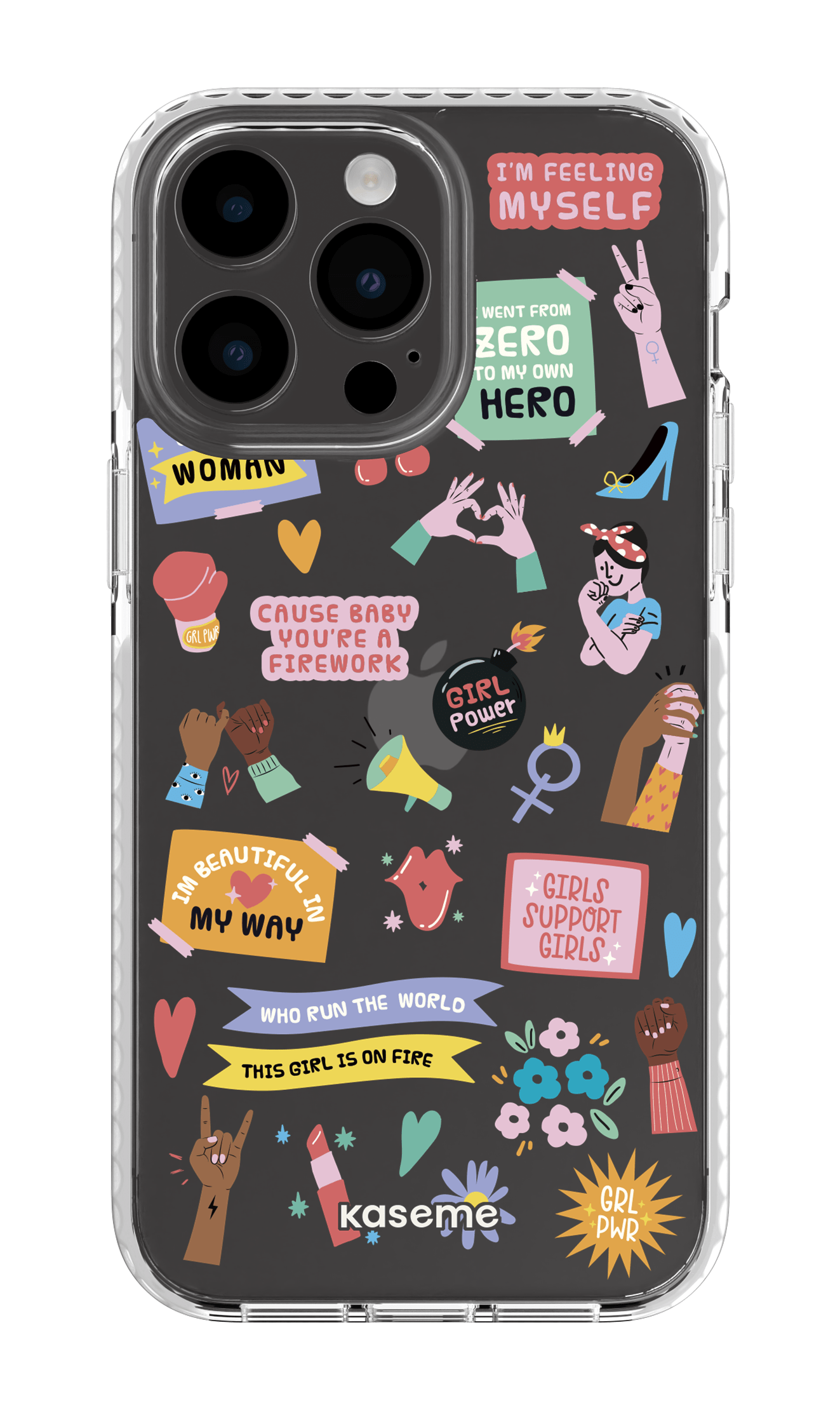 iPhone 14 Pro Max Clear Case White Girl Boss Clear Case -